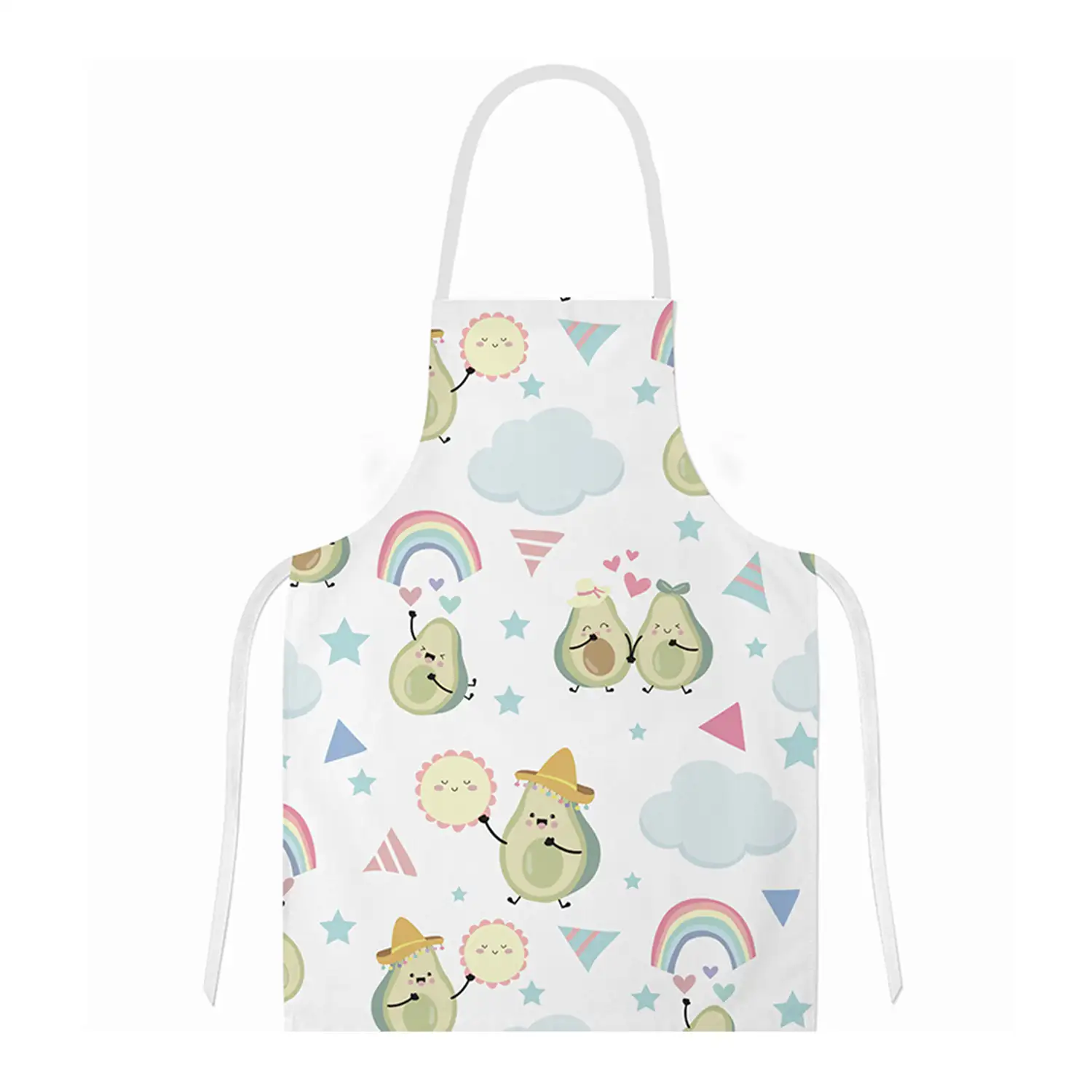 Delantal ajustable diseño aguacates 40x48 cm.