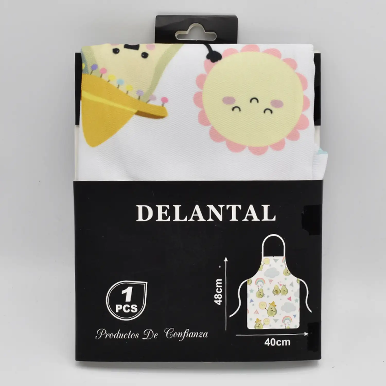 Delantal ajustable diseño aguacates 40x48 cm.