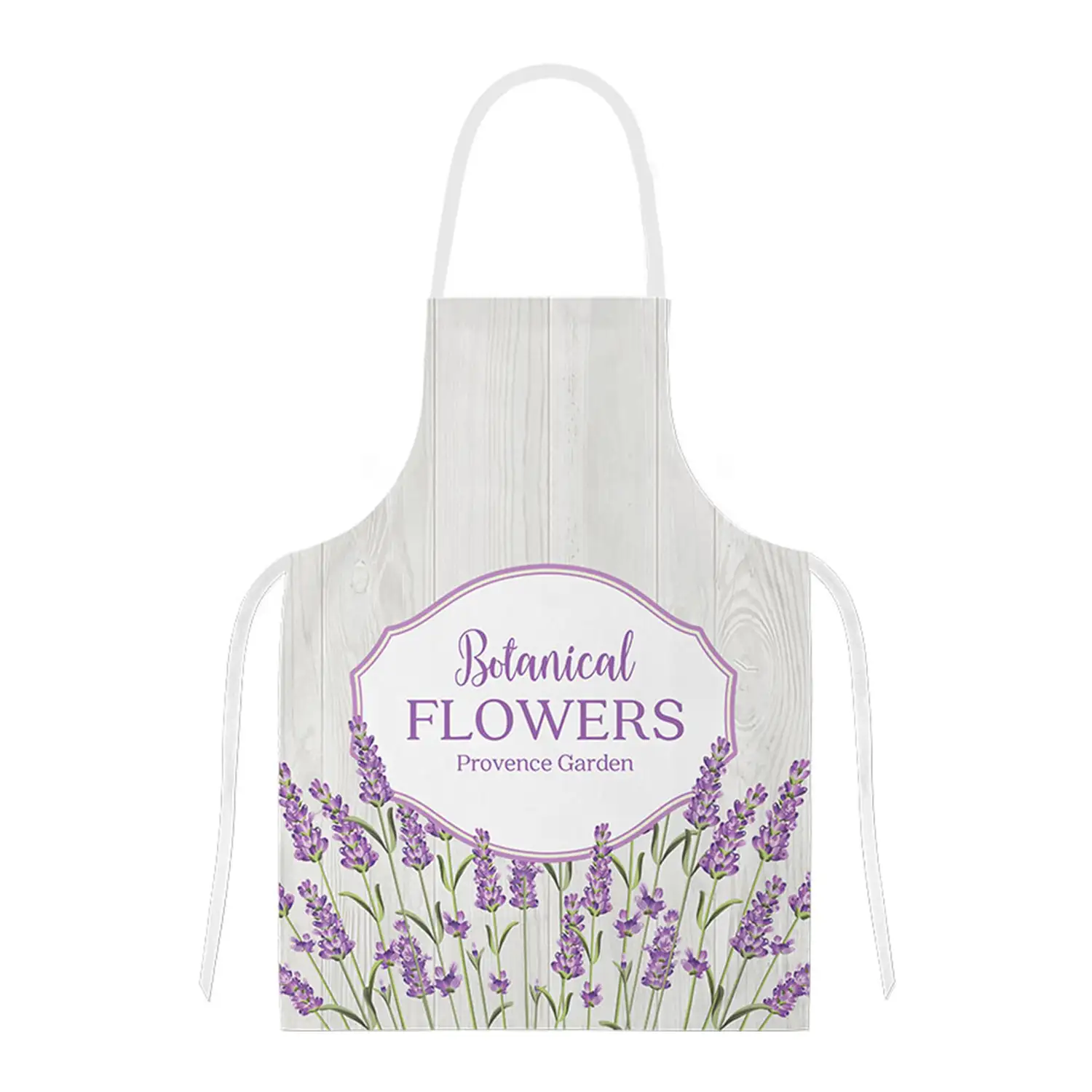 Delantal ajustable diseño lavanda 60x80 cm.