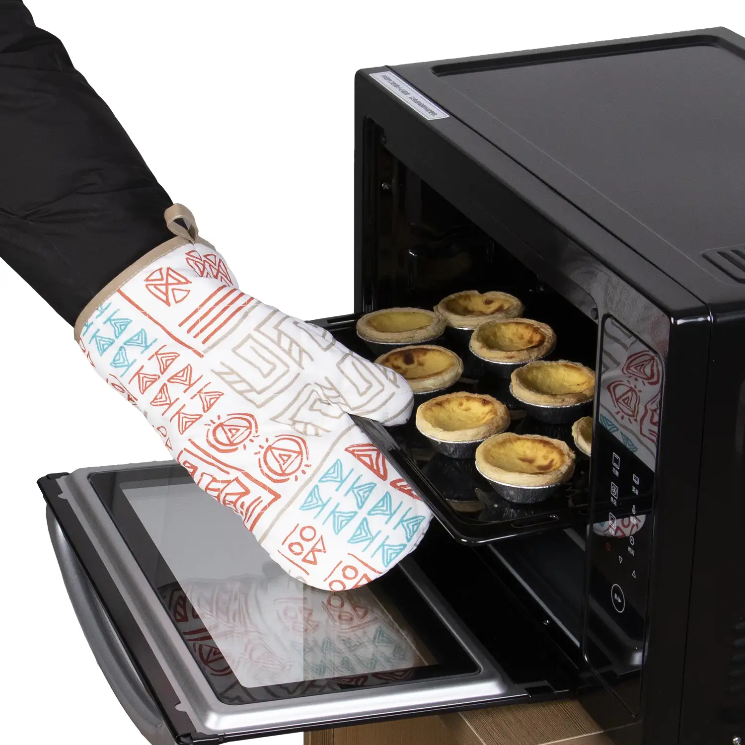 Guante para el horno con diseño.