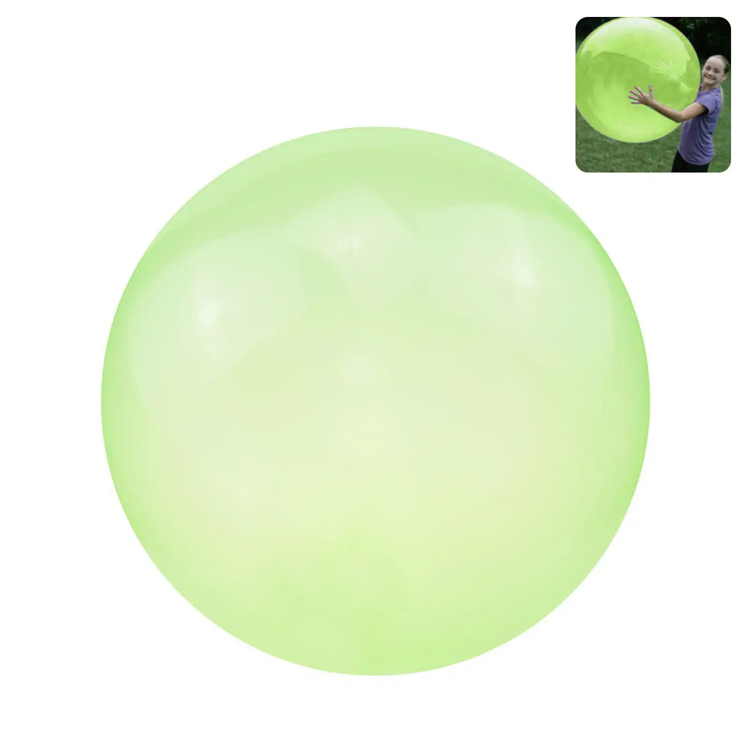 Bubble Ball gigante. Hinchable con agua o aire, 120cm.