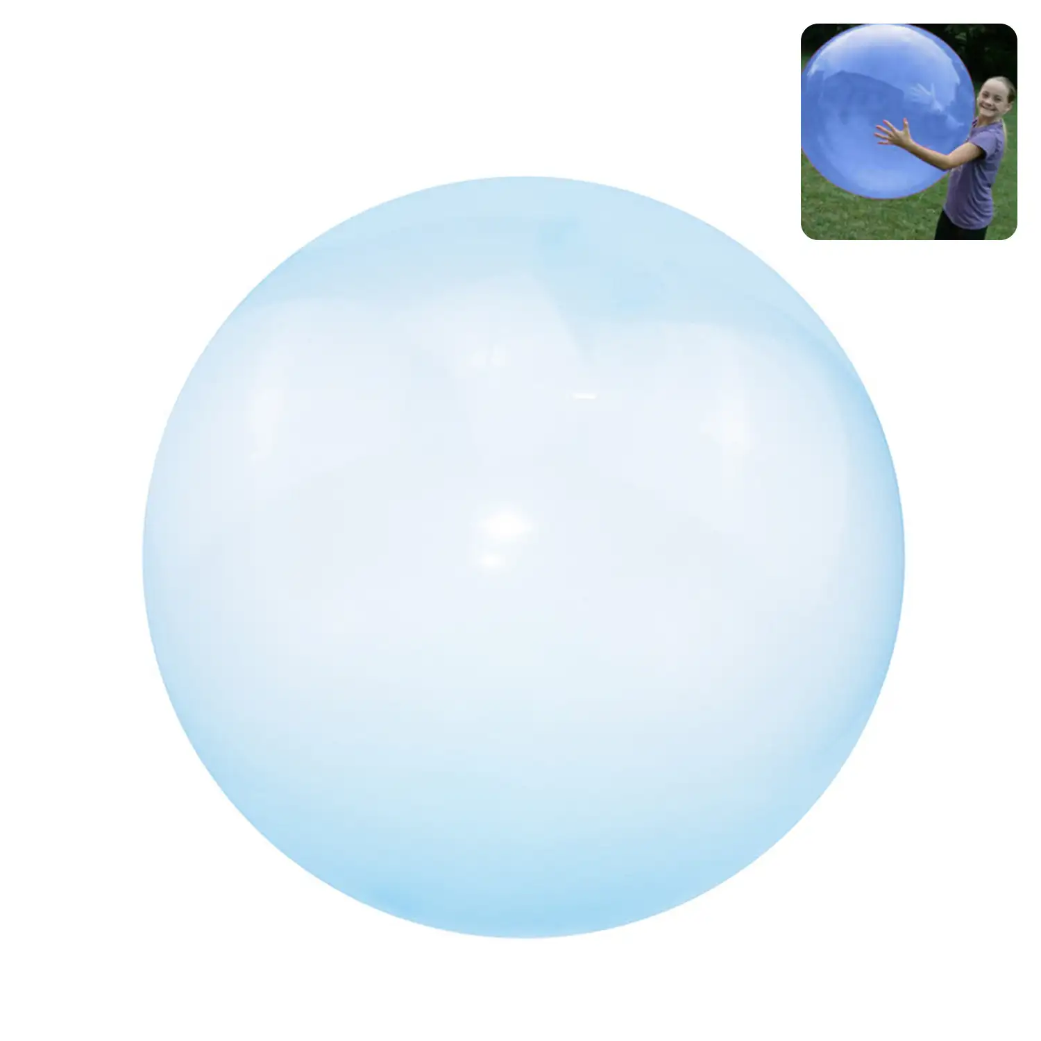 Bubble Ball gigante. Hinchable con agua o aire, 120cm.
