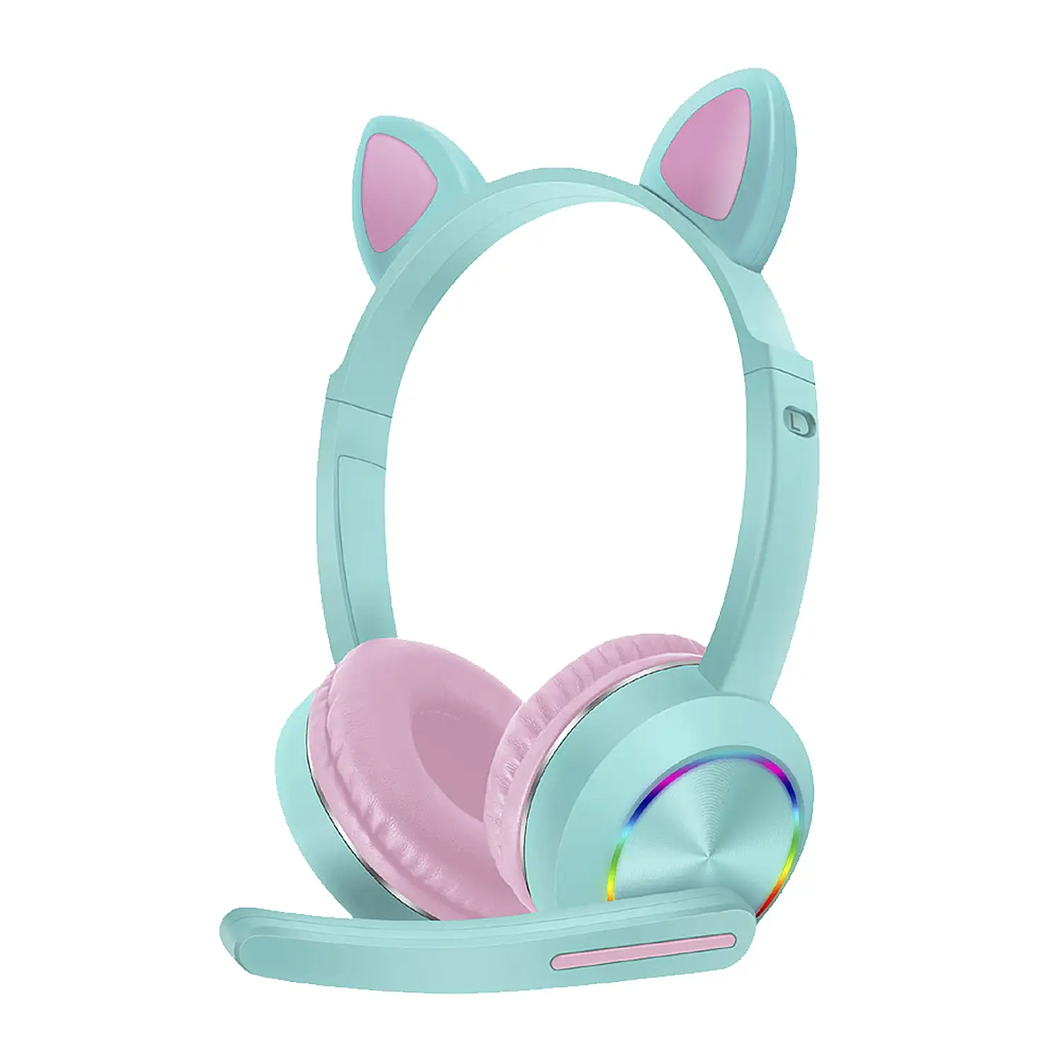 Auriculares gaming infantiles Cat AKZ-K23 con luces led RGB. Bluetooth 5.0, micrófono plegable, Micro SD, entrada Aux.