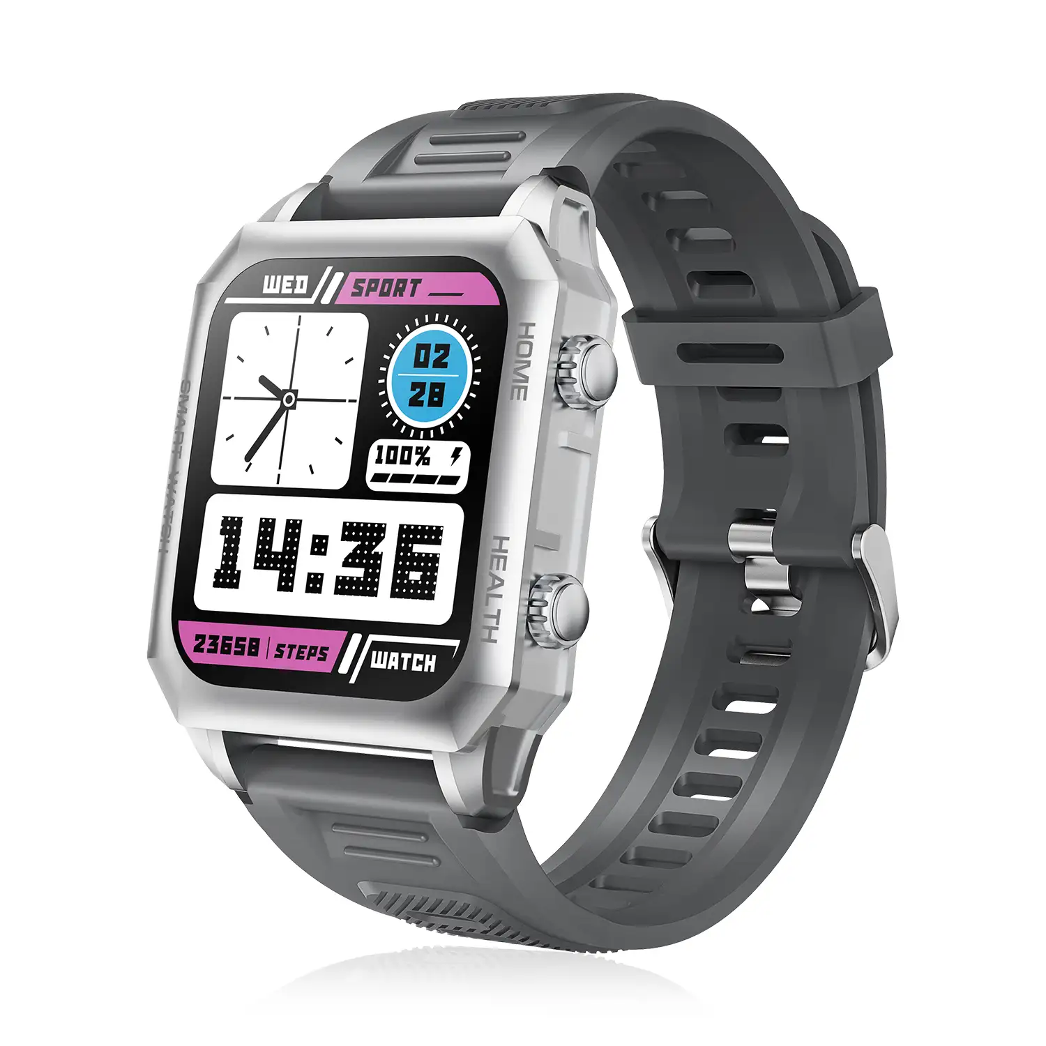 Smartwatch F900 con tratamiento laser sanguíneo, termómetro corporal, monitor cardíaco y de O2 en sangre. Varios modos deportivos.