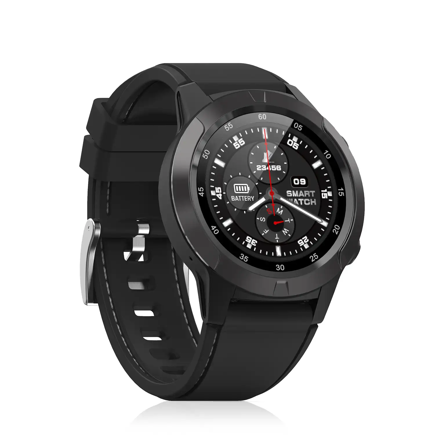 Smartwatch M4S con GPS slot para tarjeta SIM llamadas modos multideportivos monitor cardiaco y de tension