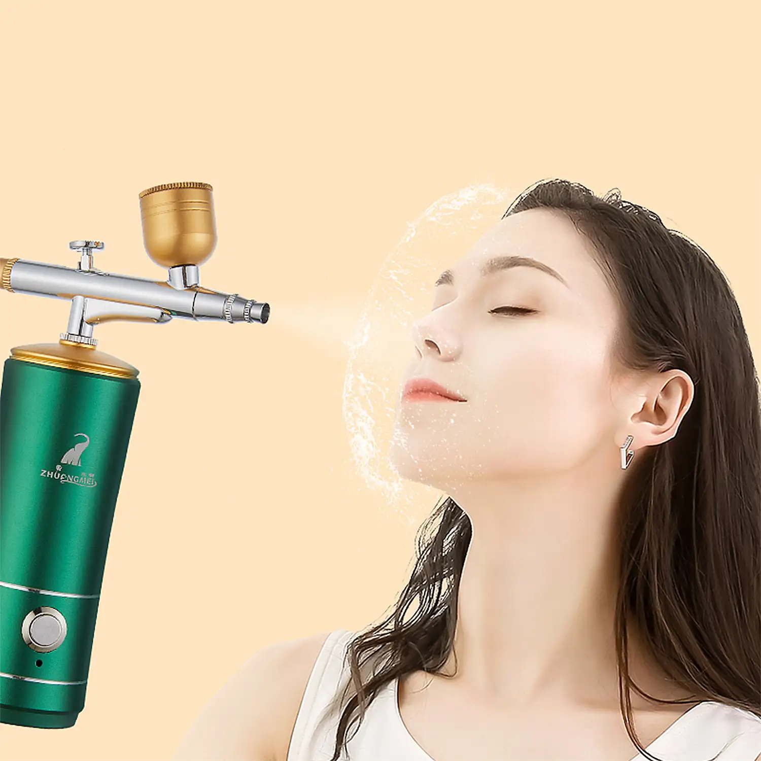 Pulverizador aerógrafo inyección de oxígeno alta presión ,rejuvenecimiento y belleza facial.Segunda generación.Presión de aire 180kpa, caudal de 7L/min.