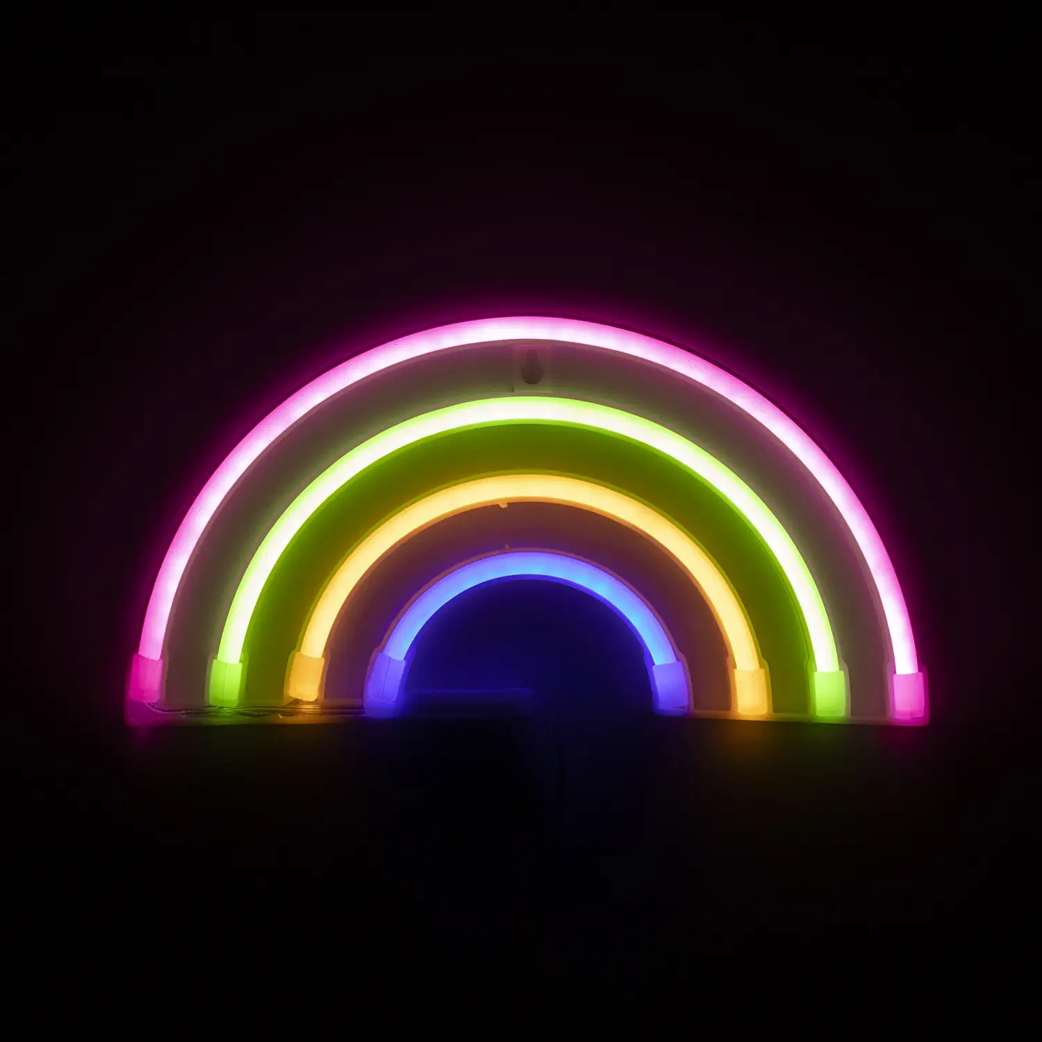 Neón colgante multicolor diseño Arcoiris de 4 tiras.