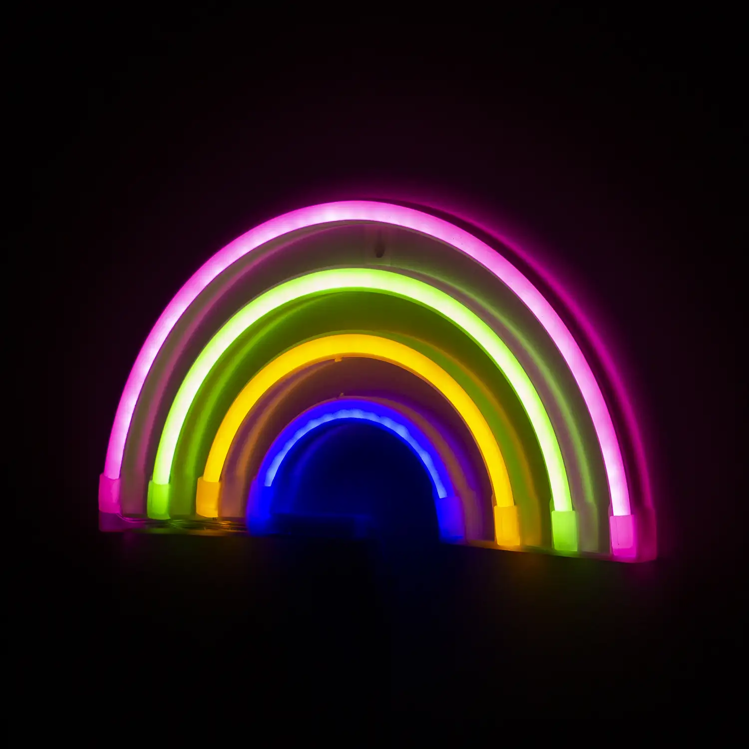 Neón colgante multicolor diseño Arcoiris de 4 tiras.