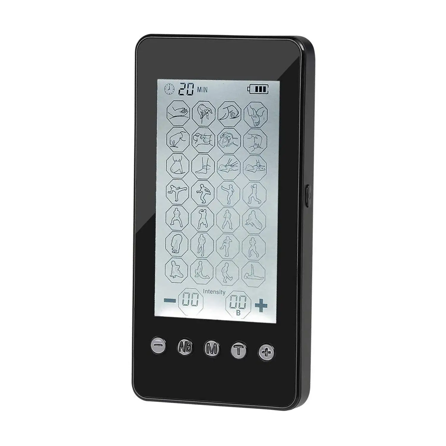 EMS Electroestimulador muscular MHD-28 portátil. 28 modos, 20 intensidades, 2 canales duales. Tamaño compacto, batería recargable.