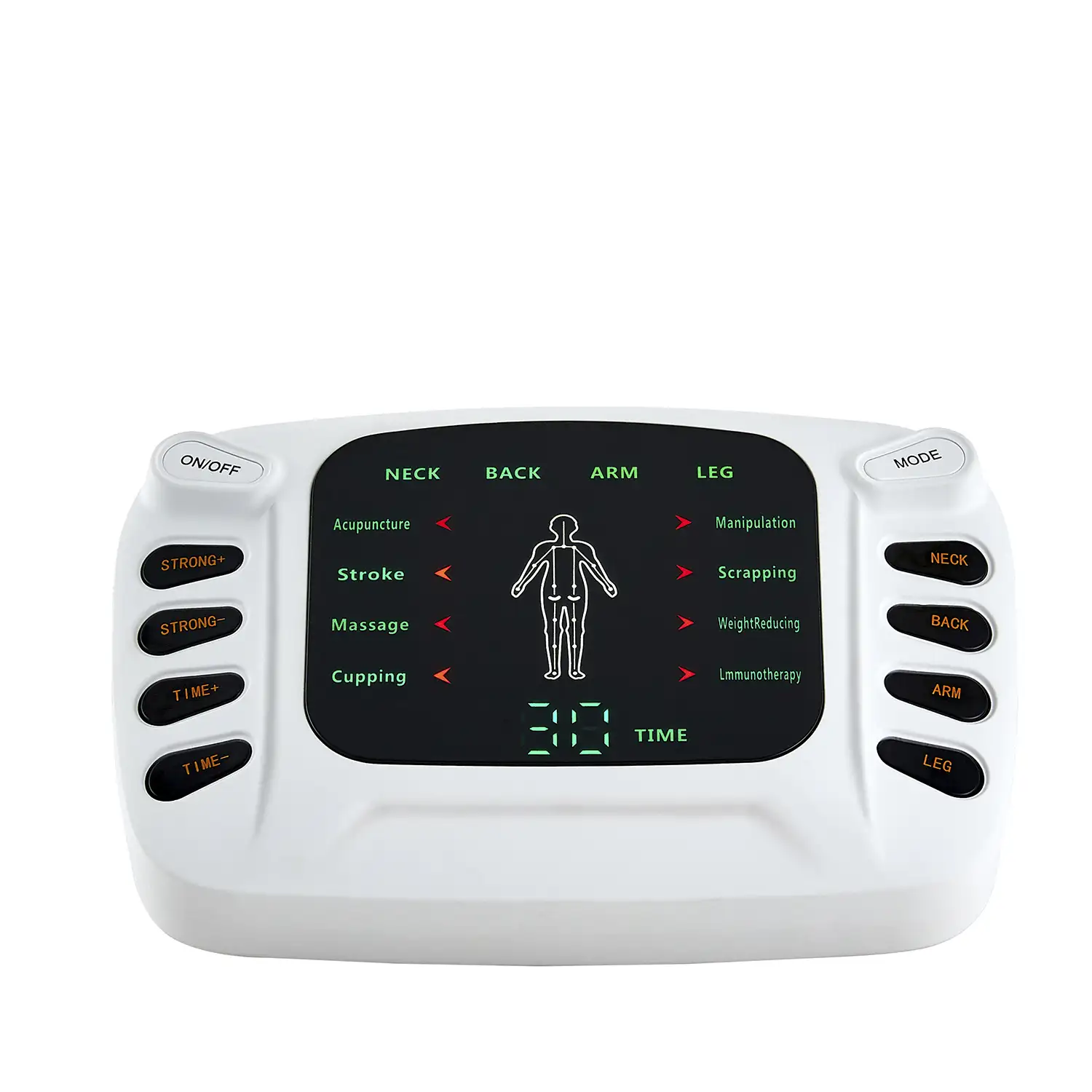 EMS Electroestimulador muscular intermedio TENS. Múltiples modos de masaje.