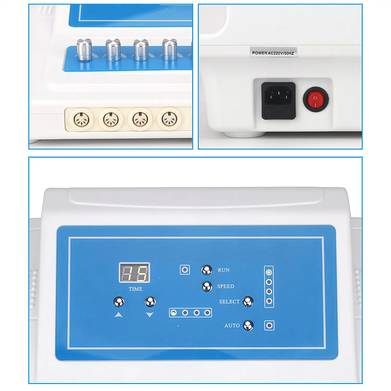 EMS Electroestimulador muscular OT-208 portátil. 2 canales. Tamaño