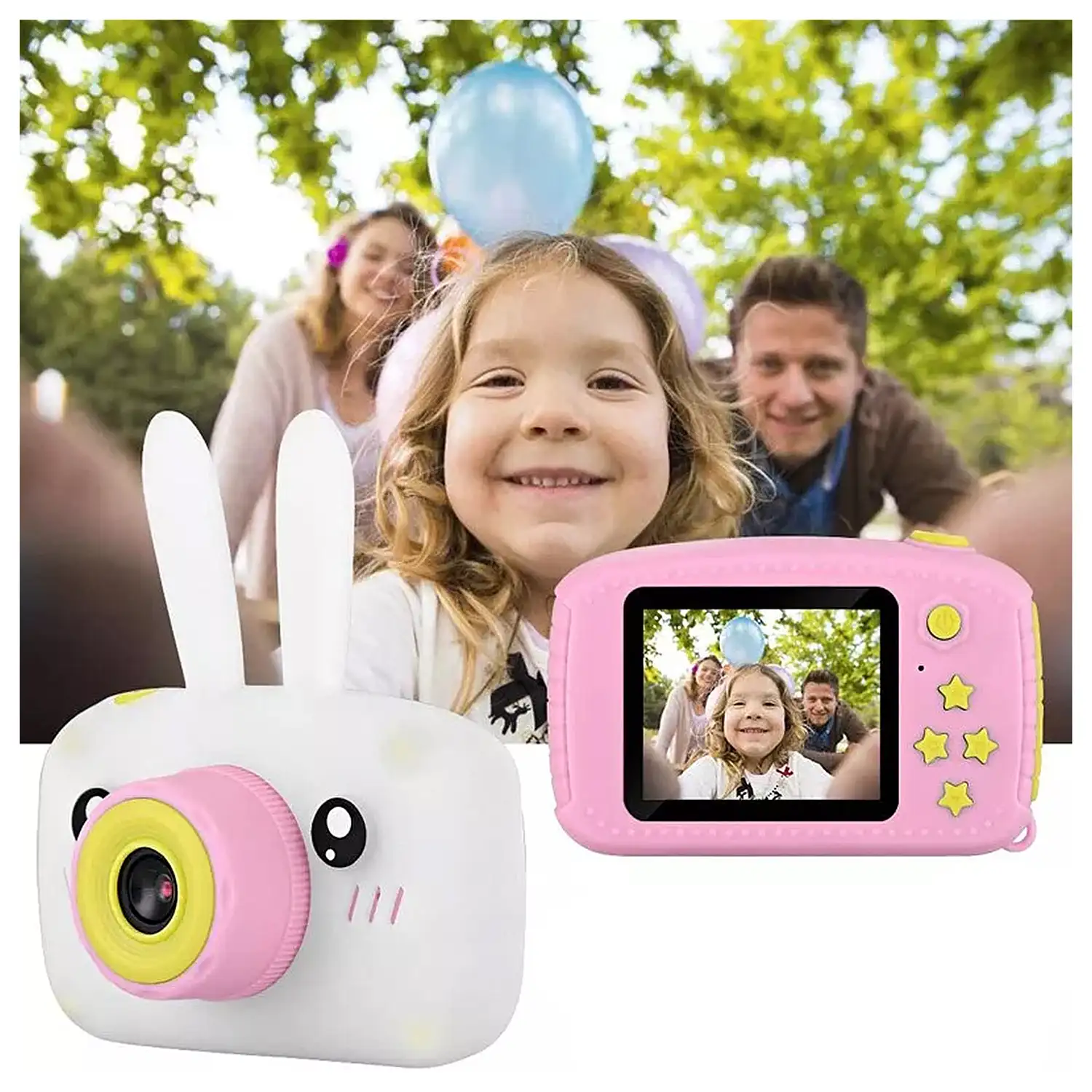 Cámara infantil de fotos y video, con juegos incorporados. HD 720 y hasta 40 megapíxeles. Pantalla de 2 pulgadas.