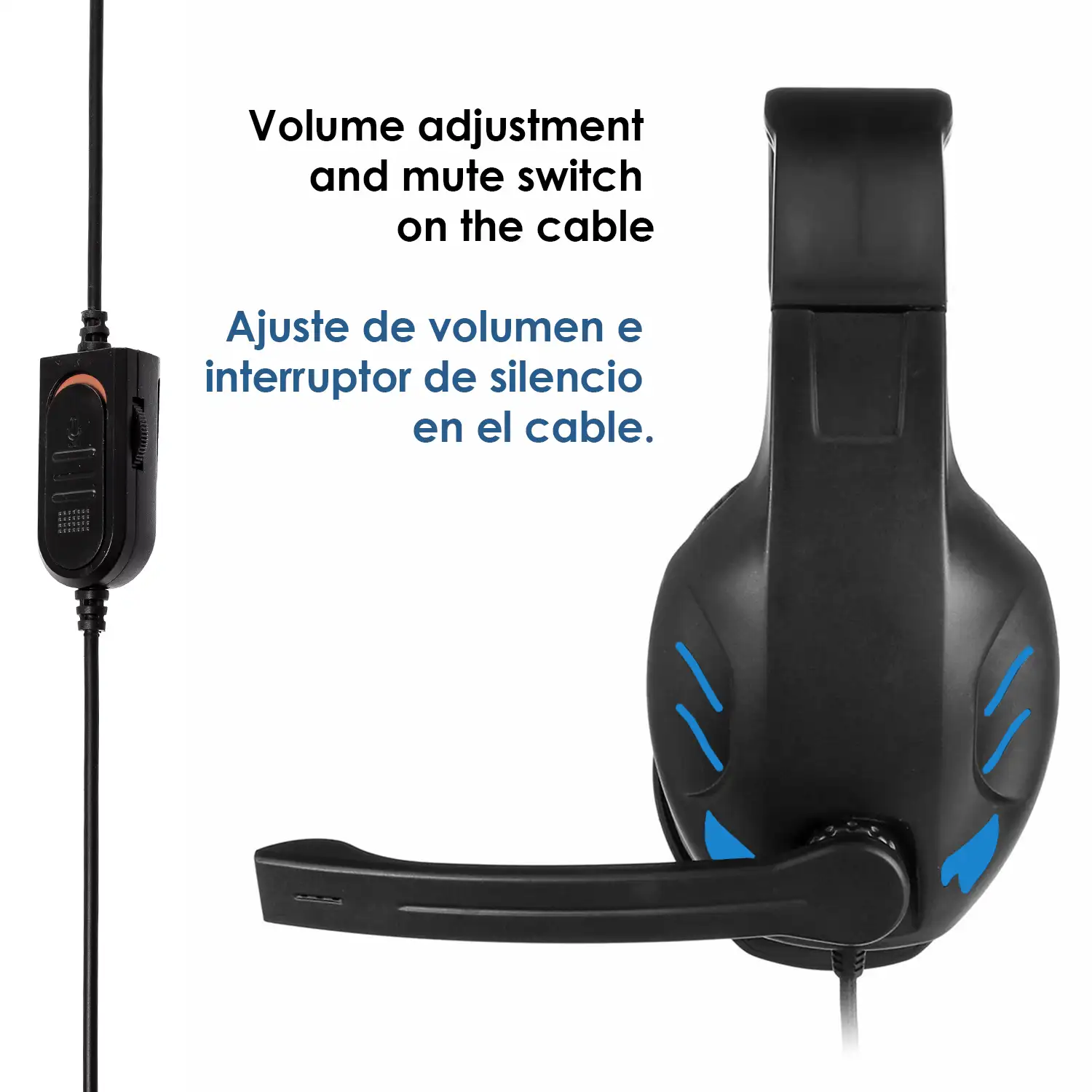 Headset V8 RGB. Auriculares gaming para PC con micro incorporado y luz LED.