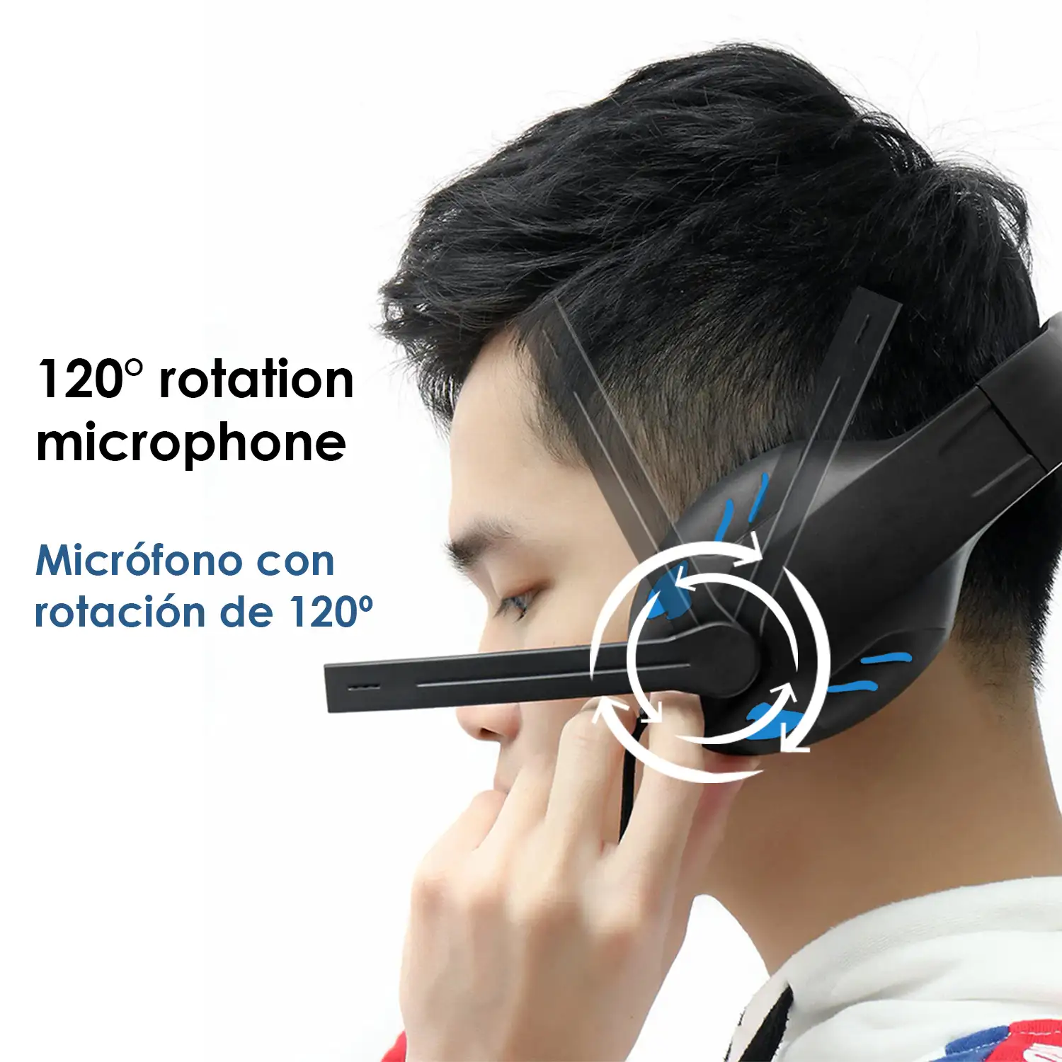 Headset IN-968. Auriculares gaming con micro, conexión minijack y luces LED, para PS4, smartphone, tablet, PC, etc.