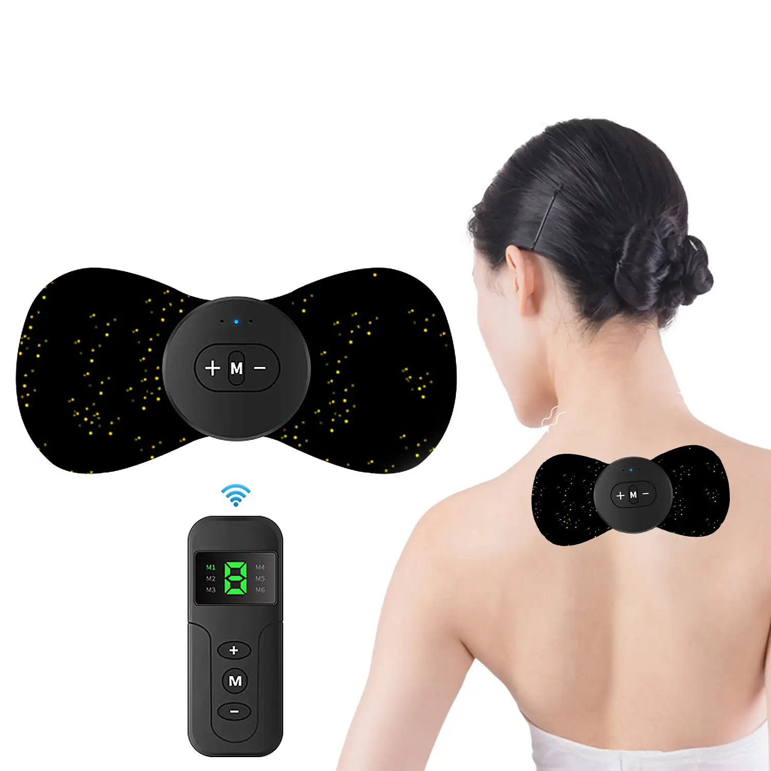 Estimulador electrónico EMS ZG3Q con mando a distancia. Especial para cuello y espalda. Ayuda a aliviar el dolor muscular y la fatiga. Batería recargable.