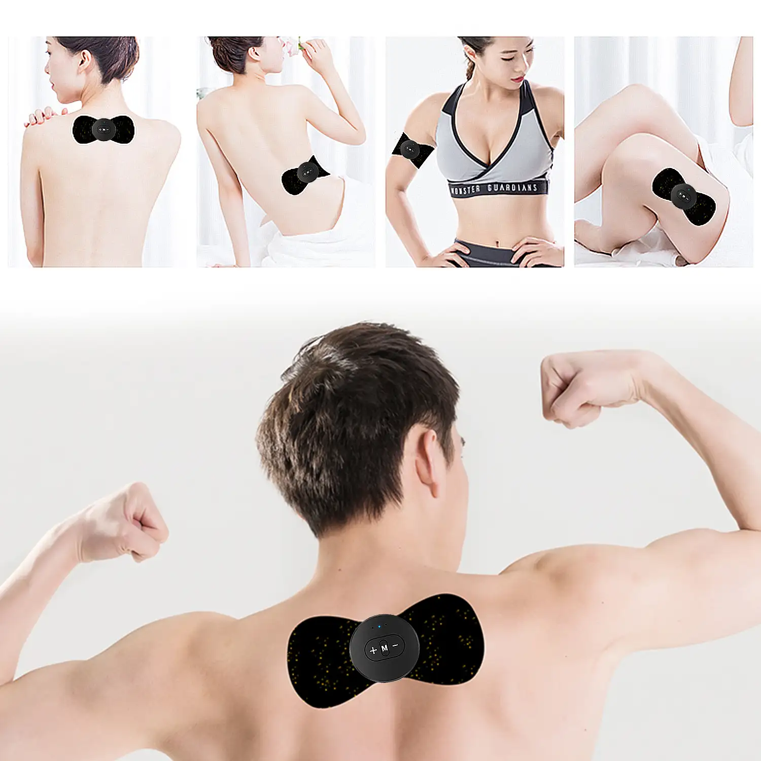 Estimulador electrónico EMS ZG3Q con mando a distancia. Especial para cuello y espalda. Ayuda a aliviar el dolor muscular y la fatiga. Batería recargable.