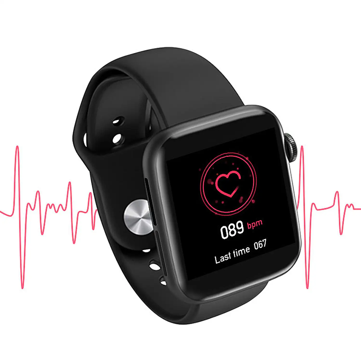 Smartwatch U68 con notificaciones de Apps, termómetro, monitor de tensión, O2 en sangre y modo multideporte.