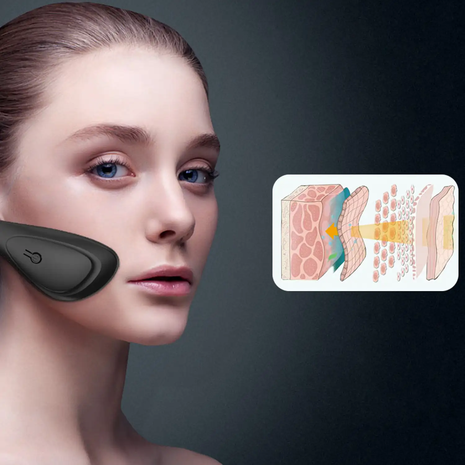 Dispositivo EMS de electroestimulación facial. Efecto reafirmante, remodelador, suavizar signos edad.