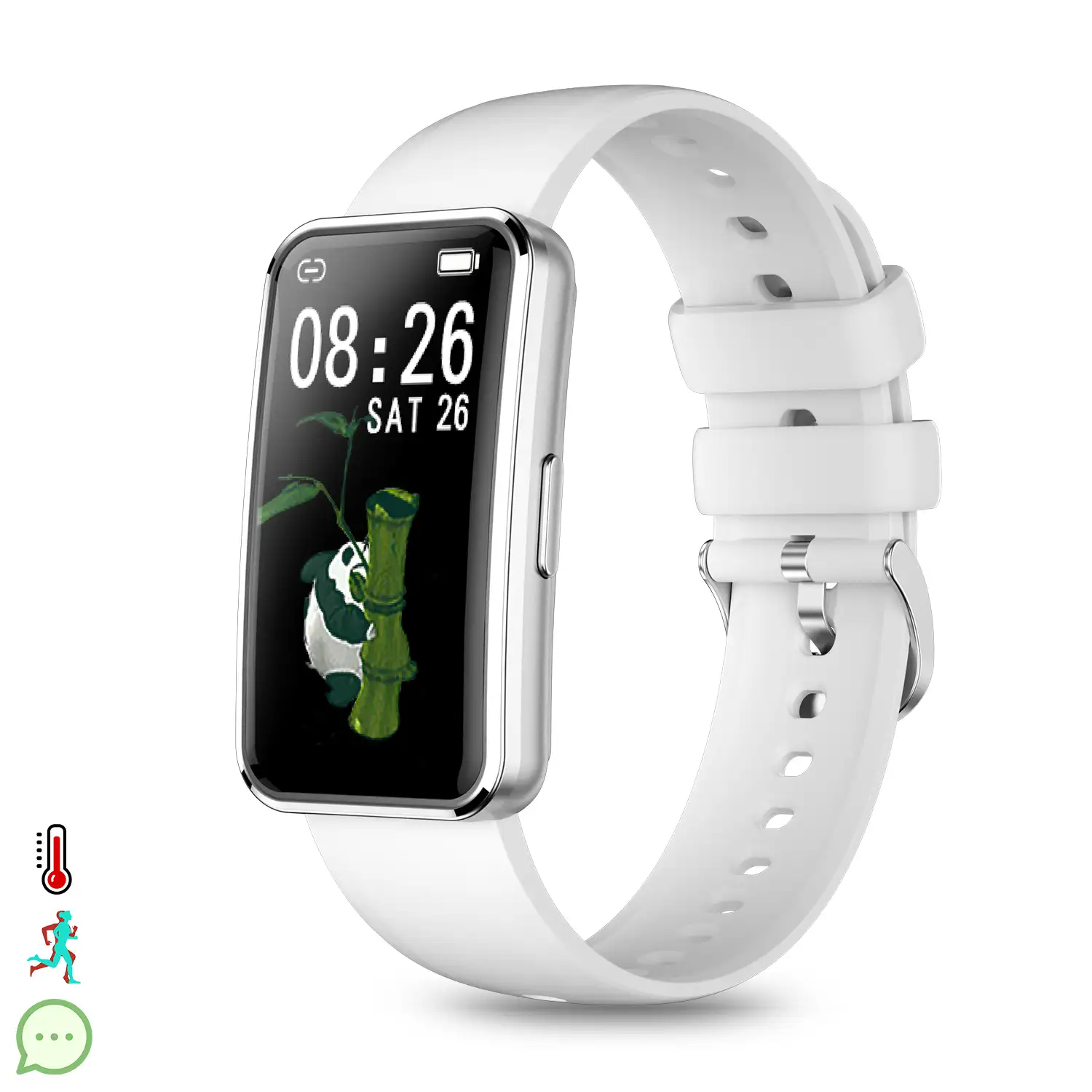 Brazalete inteligente X7. Con termómetro, modo multideportivo, monitor de tensión y de O2 en sangre.