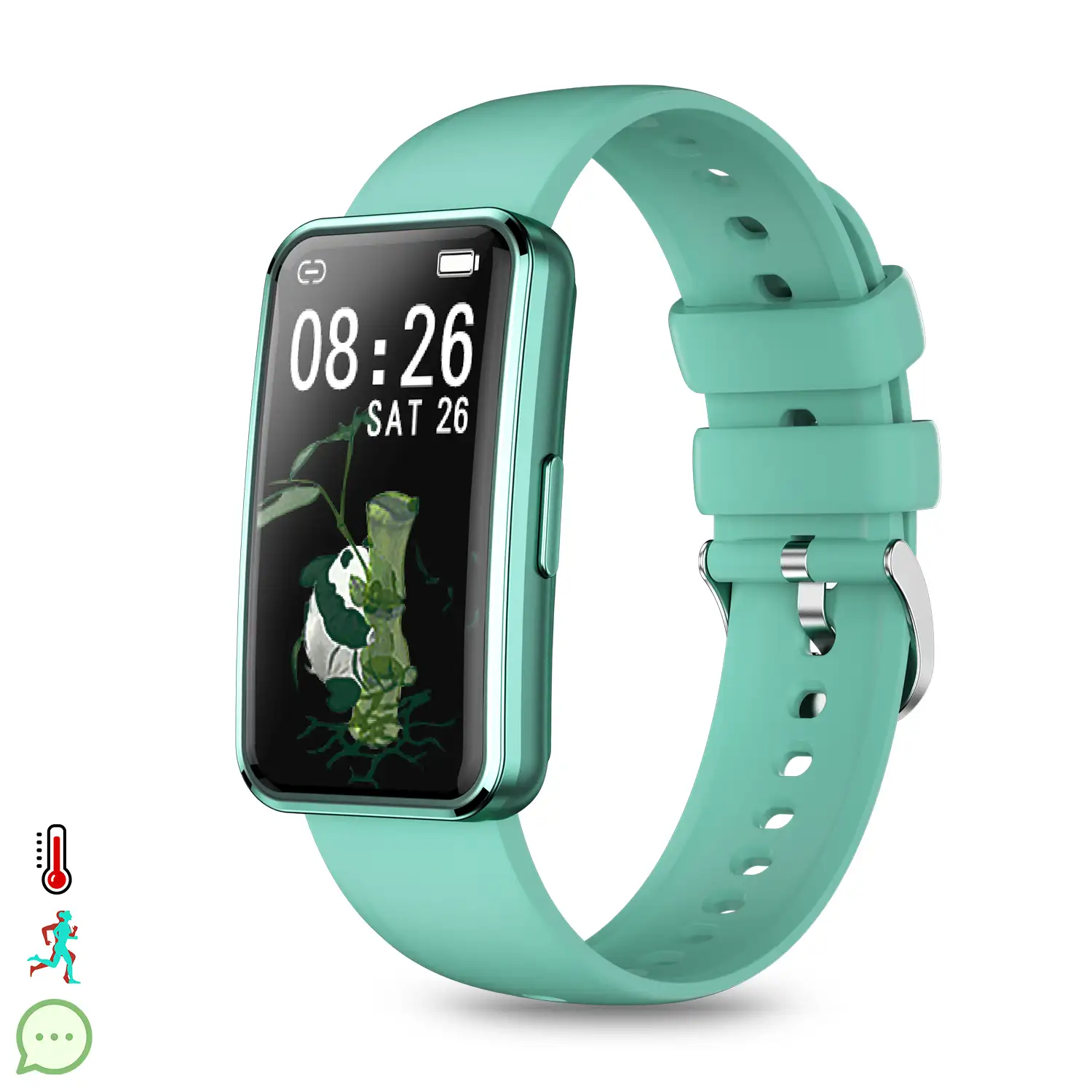 Brazalete inteligente X7. Con termómetro, modo multideportivo, monitor de tensión y de O2 en sangre.