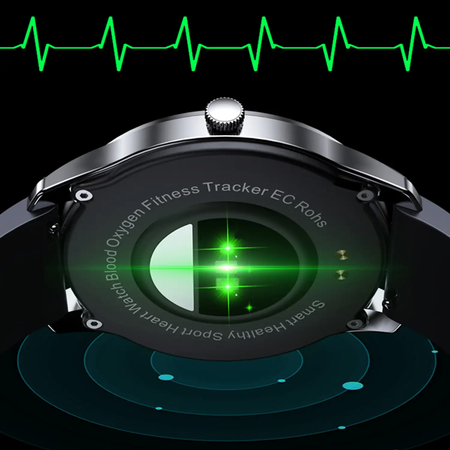 Smartwatch M28 con termómetro corporal, monitor de O2 en sangre y tensión. Modos deportivos.