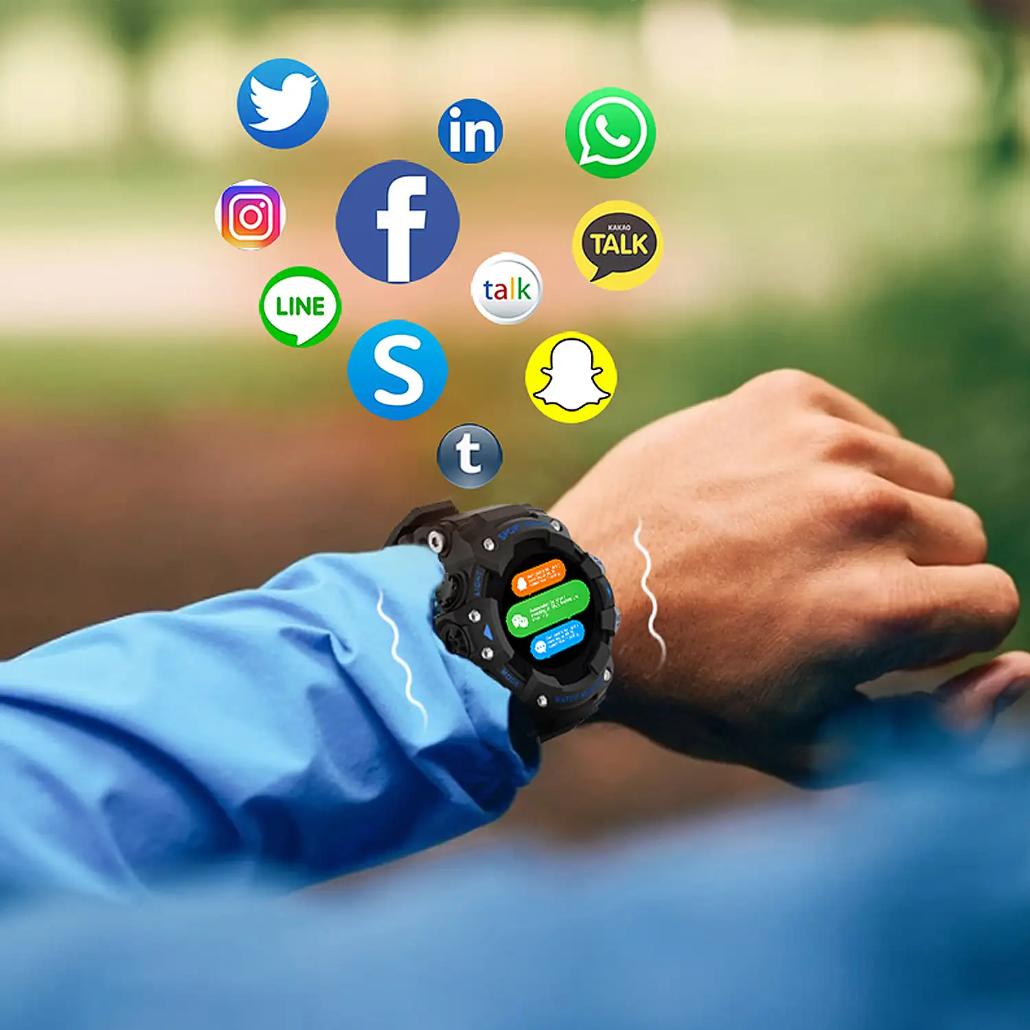 Smartwatch LC11 estilo digital cl sico. Con notificaciones