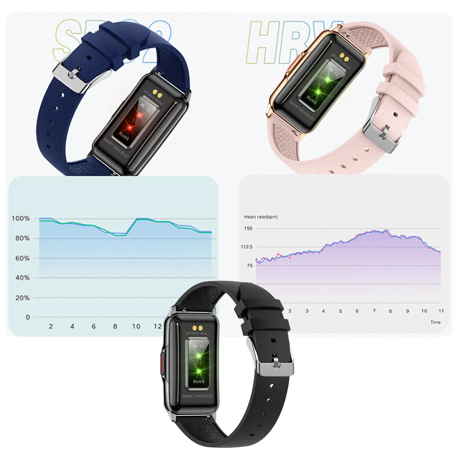 Smartwatch H80 con 20 modos deportivos. Monitor cardiaco, de tensión y oxígeno en sangre. Correa metálica.