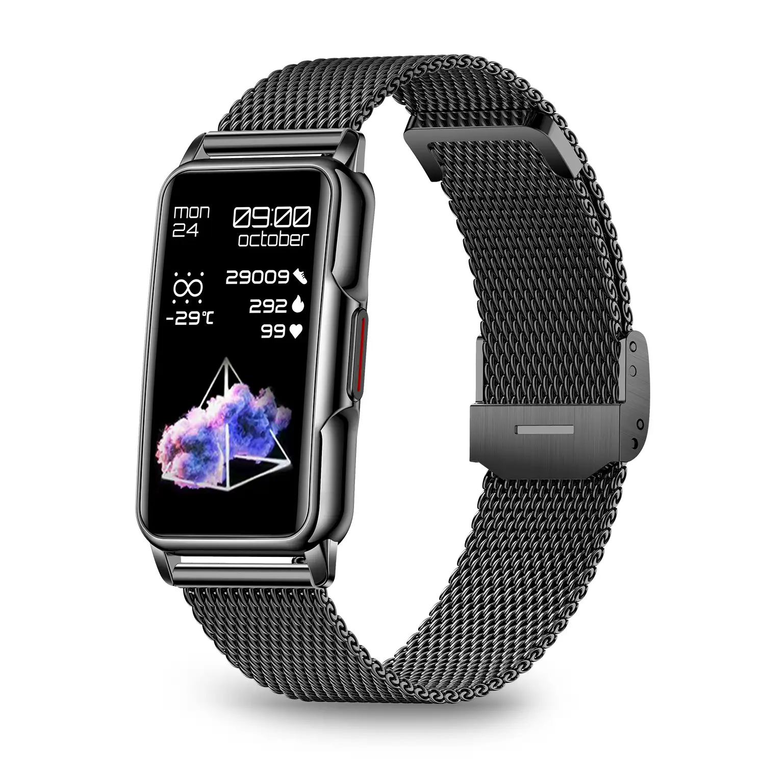 Smartwatch H80 con 20 modos deportivos. Monitor cardiaco de tension y oxigeno en sangre. Correa metalica