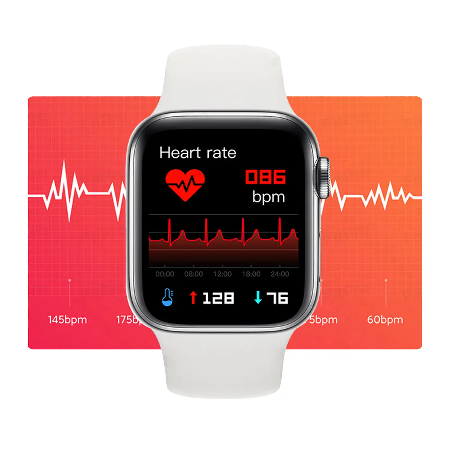 Smartwatch C007 Pro con monitor cardiaco, de tensión y oxígeno en sangre. Notificaciones de aplicaciones.