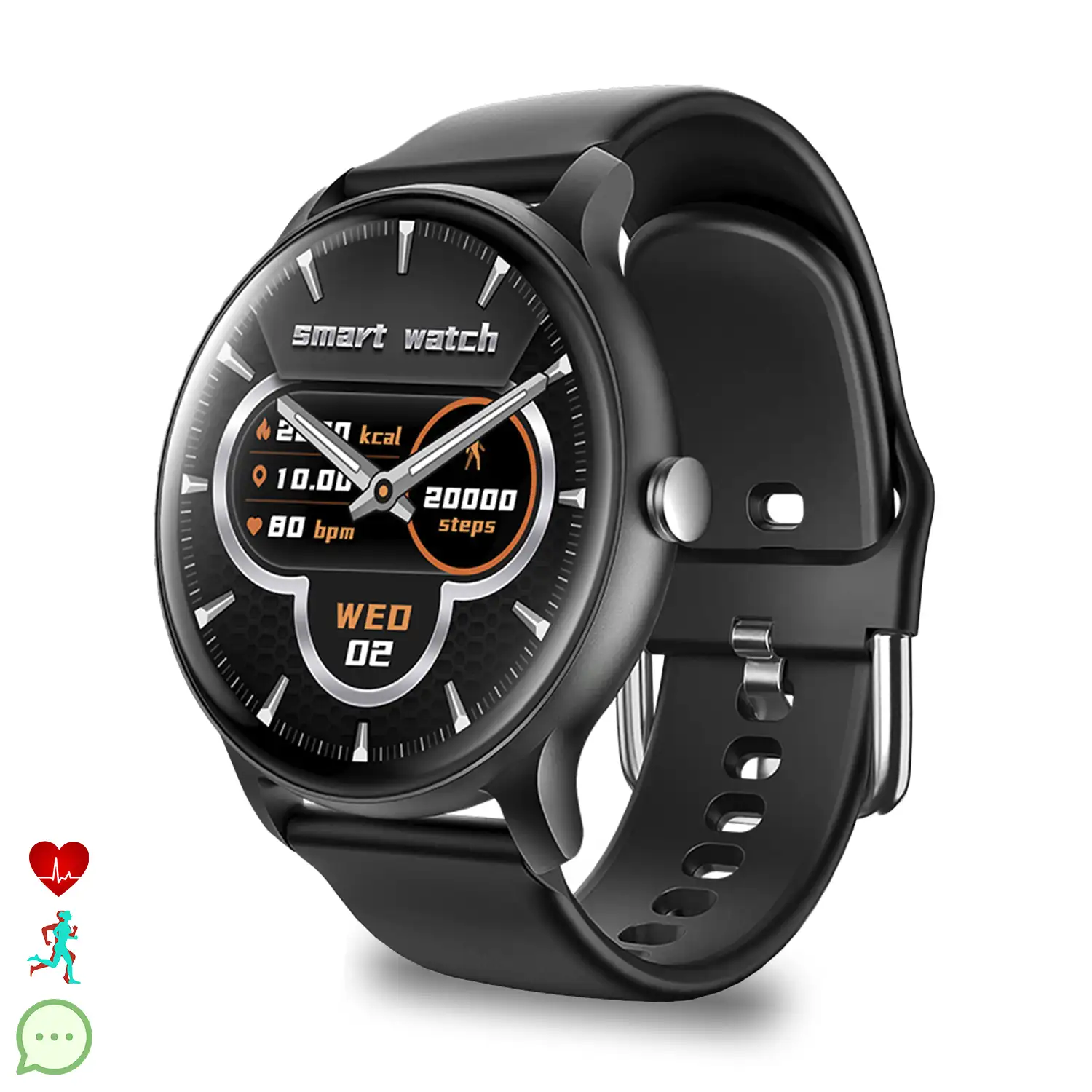 Smartwatch T59 con termómetro corporal. Monitor cardiaco, de tensión y oxígeno en sangre. Modos deportivos.