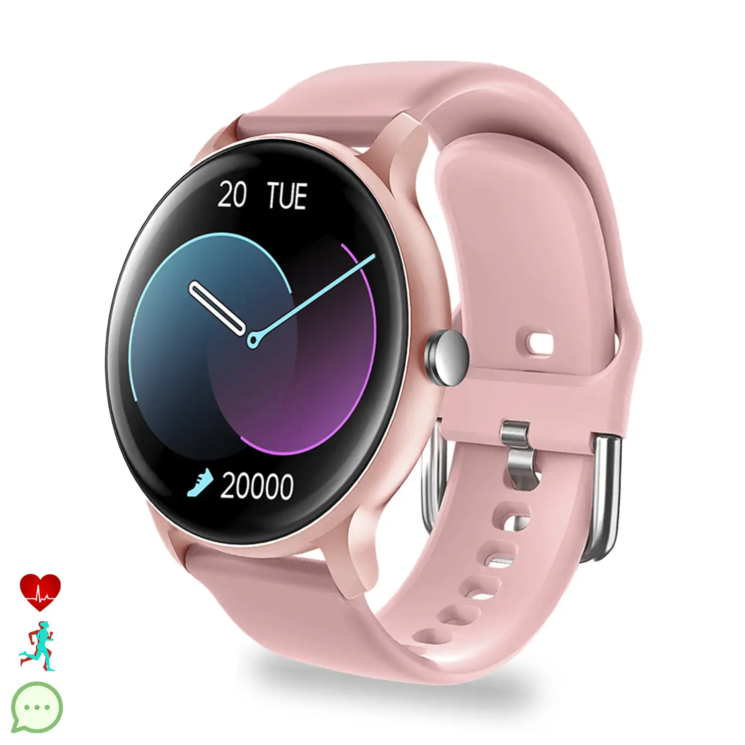 Smartwatch T59 con termómetro corporal. Monitor cardiaco, de tensión y oxígeno en sangre. Modos deportivos.