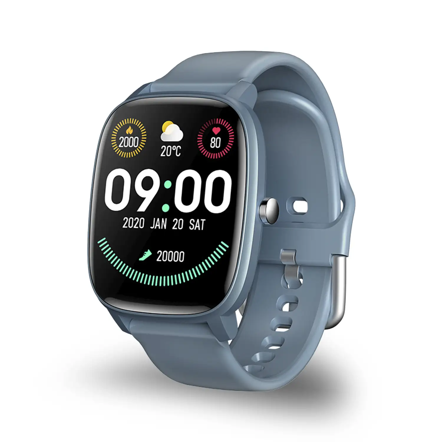 Smartwatch V99B con termómetro corporal. Monitor cardiaco, de tensión y oxígeno en sangre. Modos deportivos.