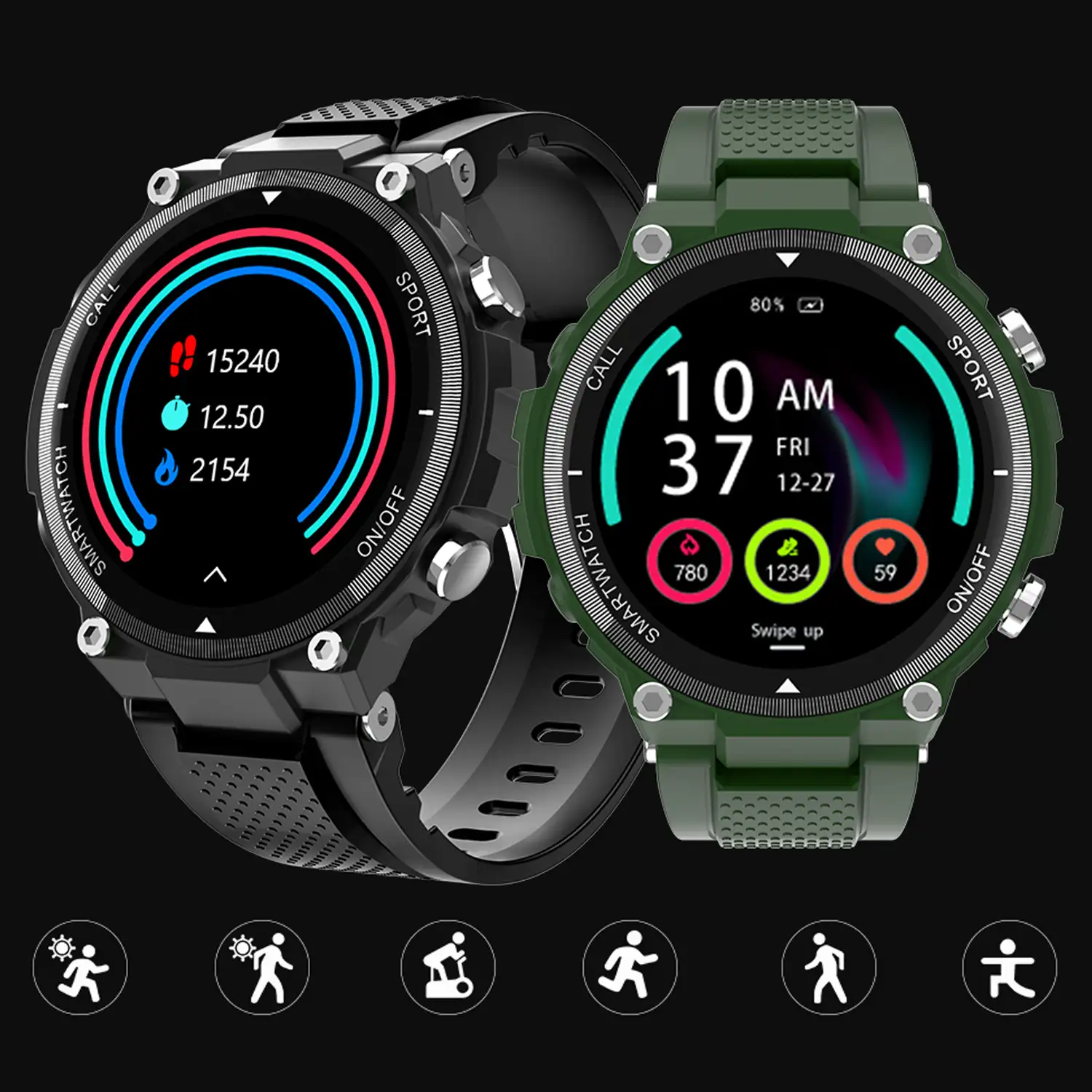 Smartwatch Q70 Pro con oximetro monitor de tension y de O2 en sangre. Modos deportivos de