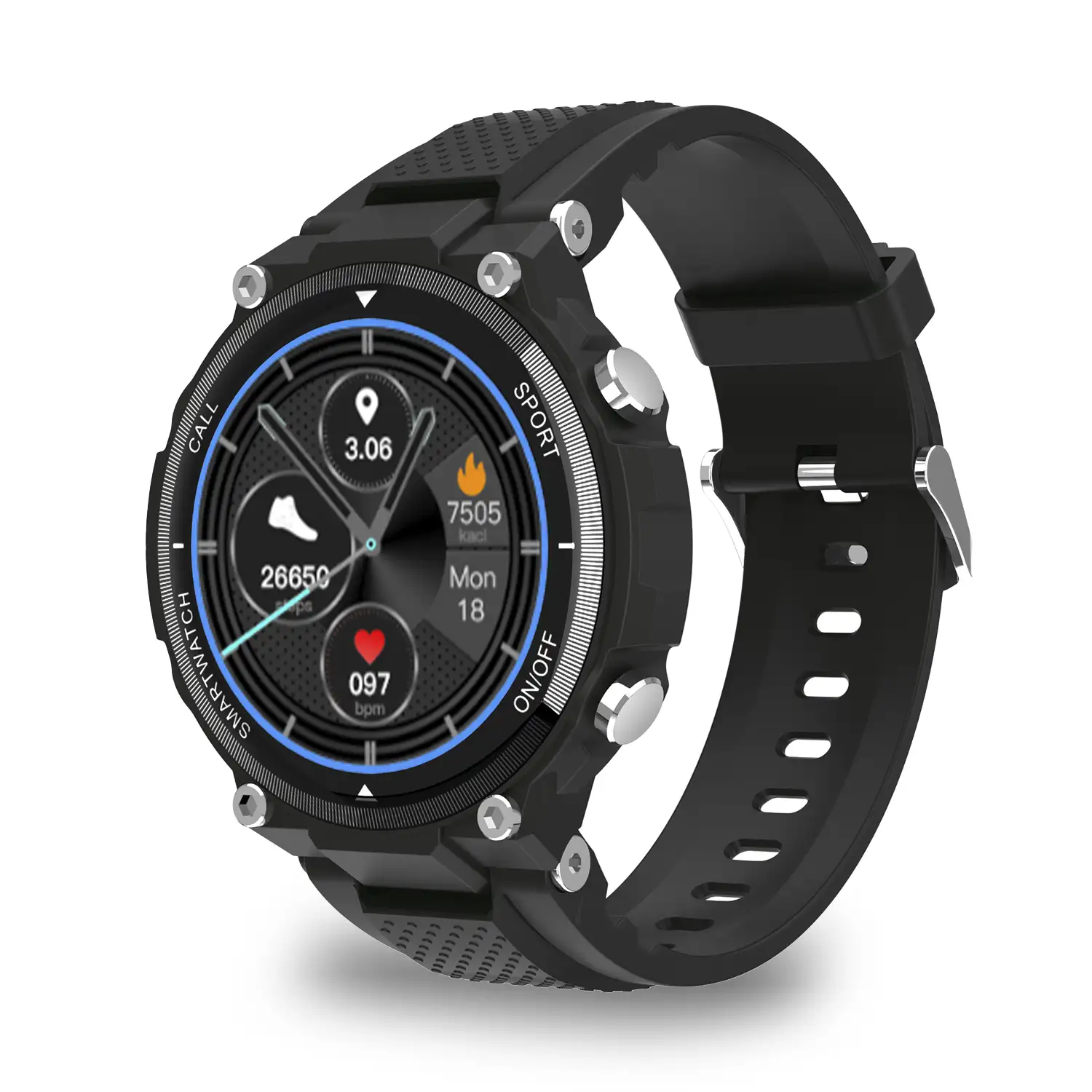 Smartwatch Q70 Pro con oxímetro, monitor de tensión y de O2 en sangre. Modos deportivos de interior y exterior.