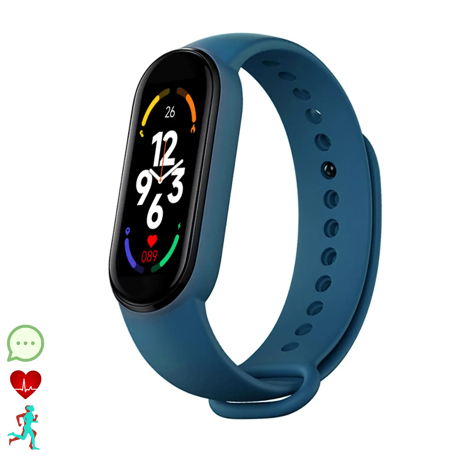 Brazalete inteligente M7. Con monitor de tensión y de O2 en sangre. Modo multideportivo.