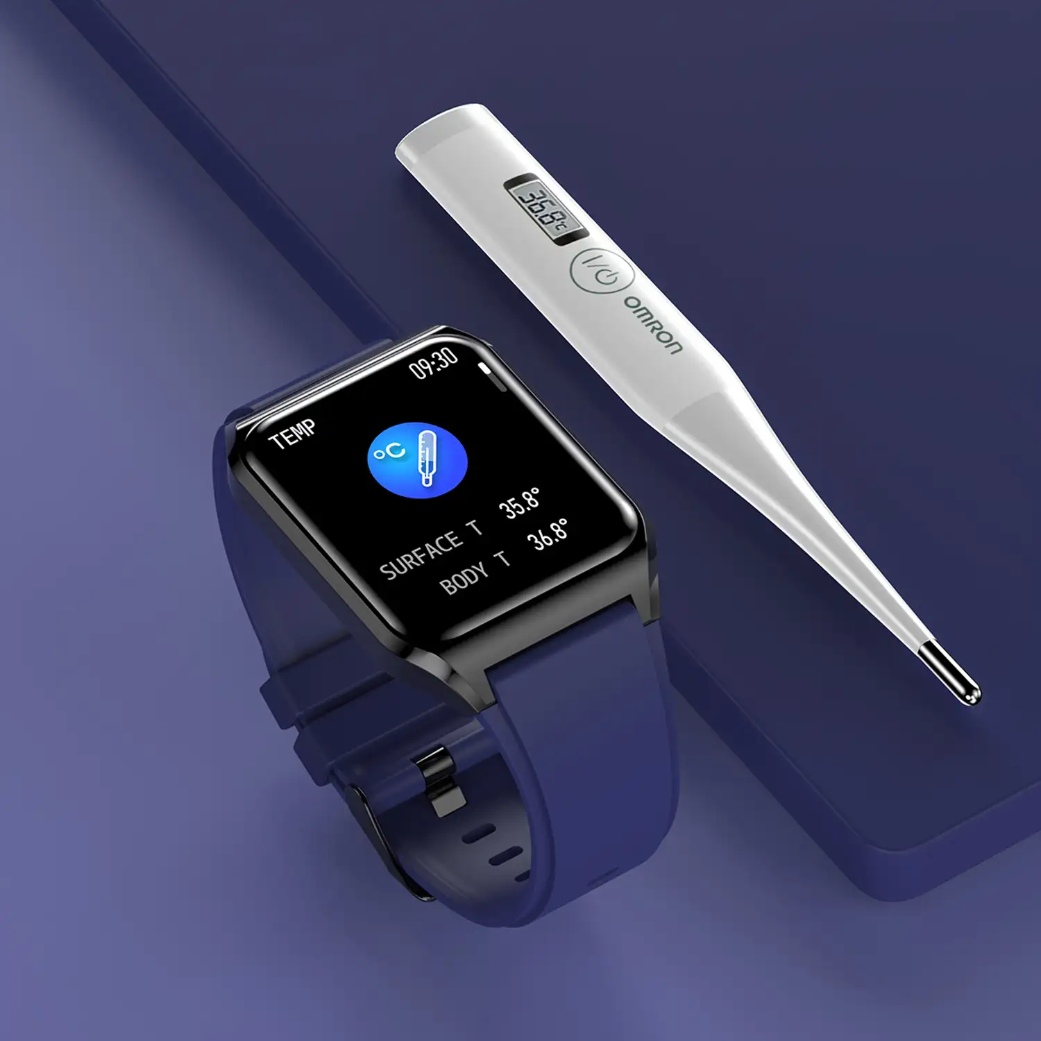 Smartwatch H60 con notificaciones de aplicaciones, 7 modos deportivos. Monitor de salud con termómetro.