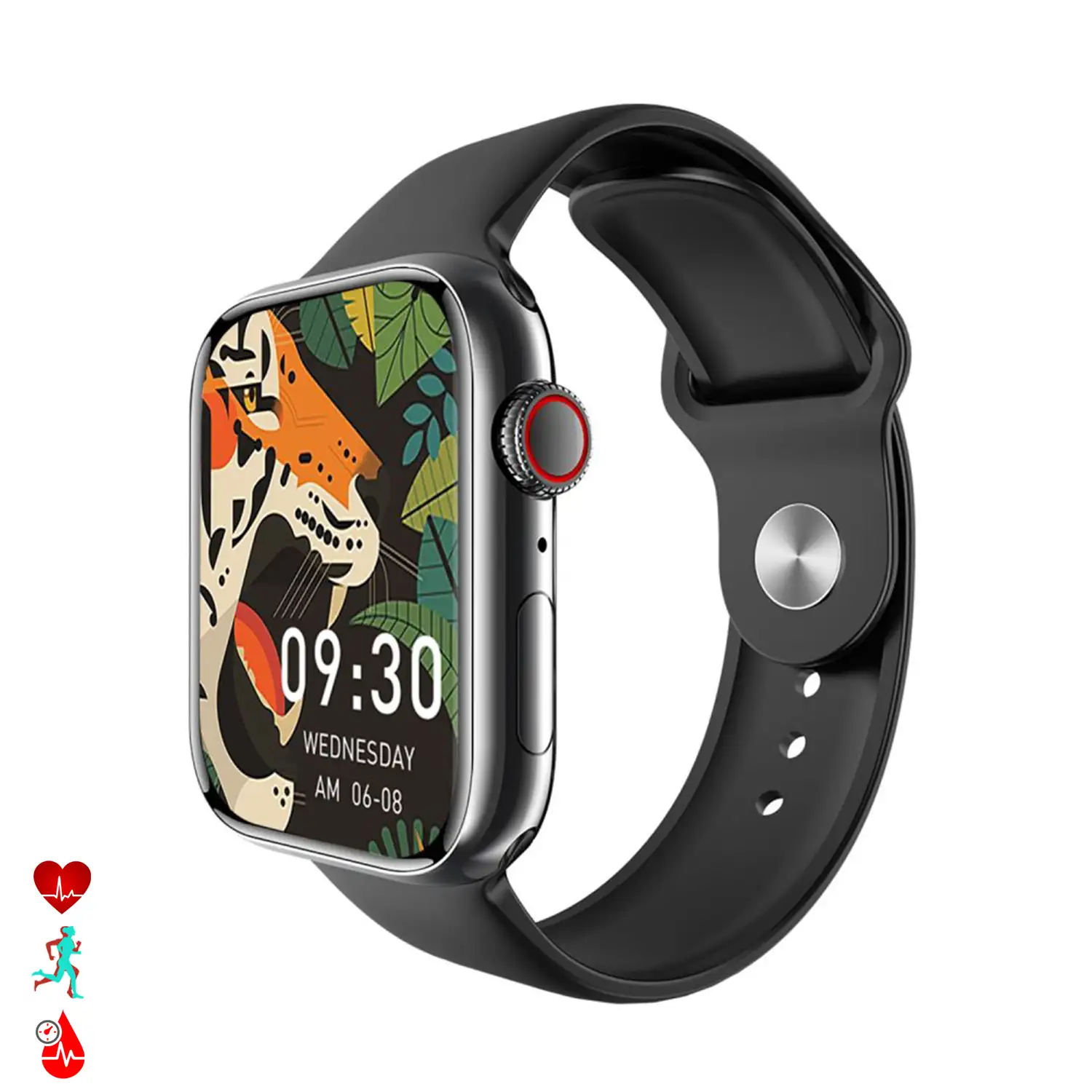 Smartwatch S18 Pro con pantalla de 1,9 pulgadas. Notificaciones de aplicaciones. Monitor de tensión y cardiaco.