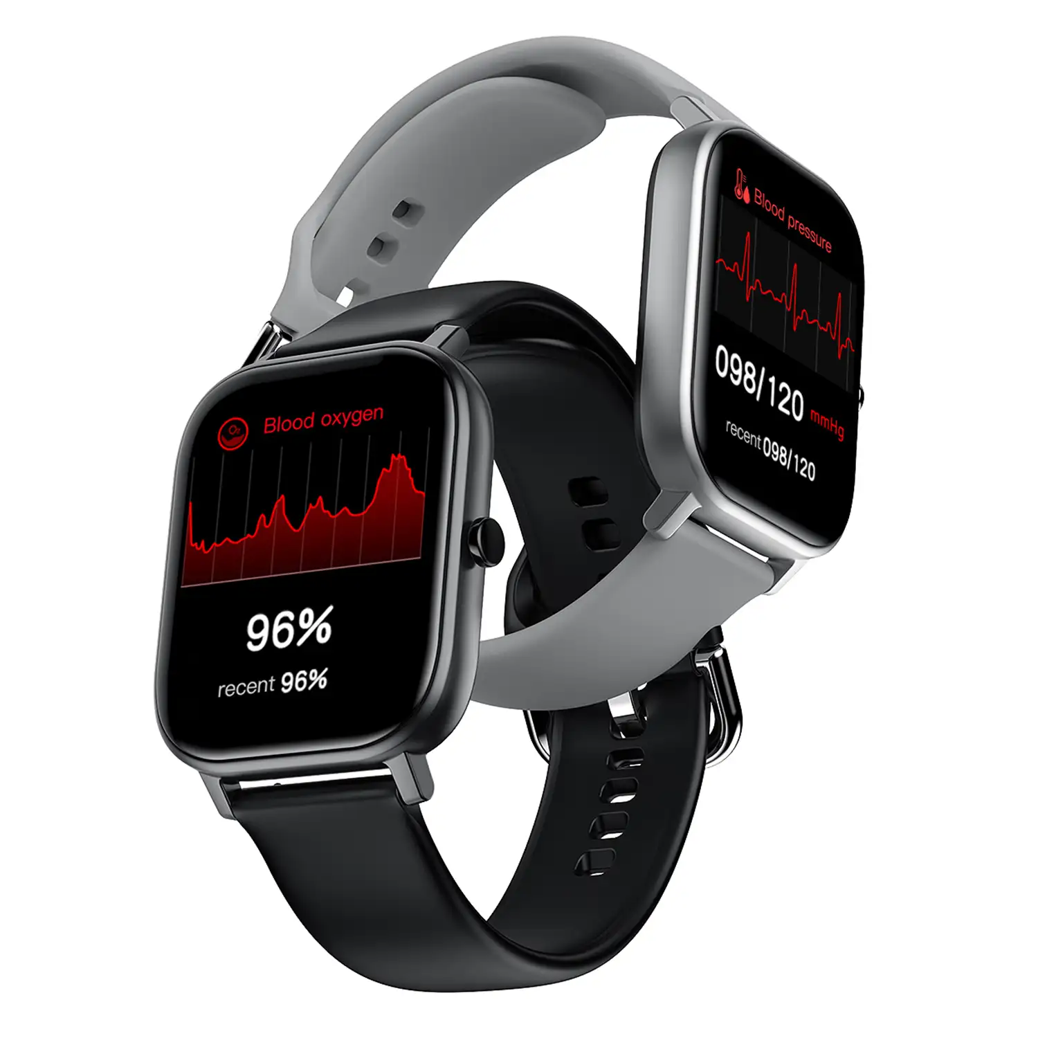 Smartwatch L18 con termómetro. Monitor de salud con ECG, O2 en sangre y monitor de tensión. Modos deportivos.