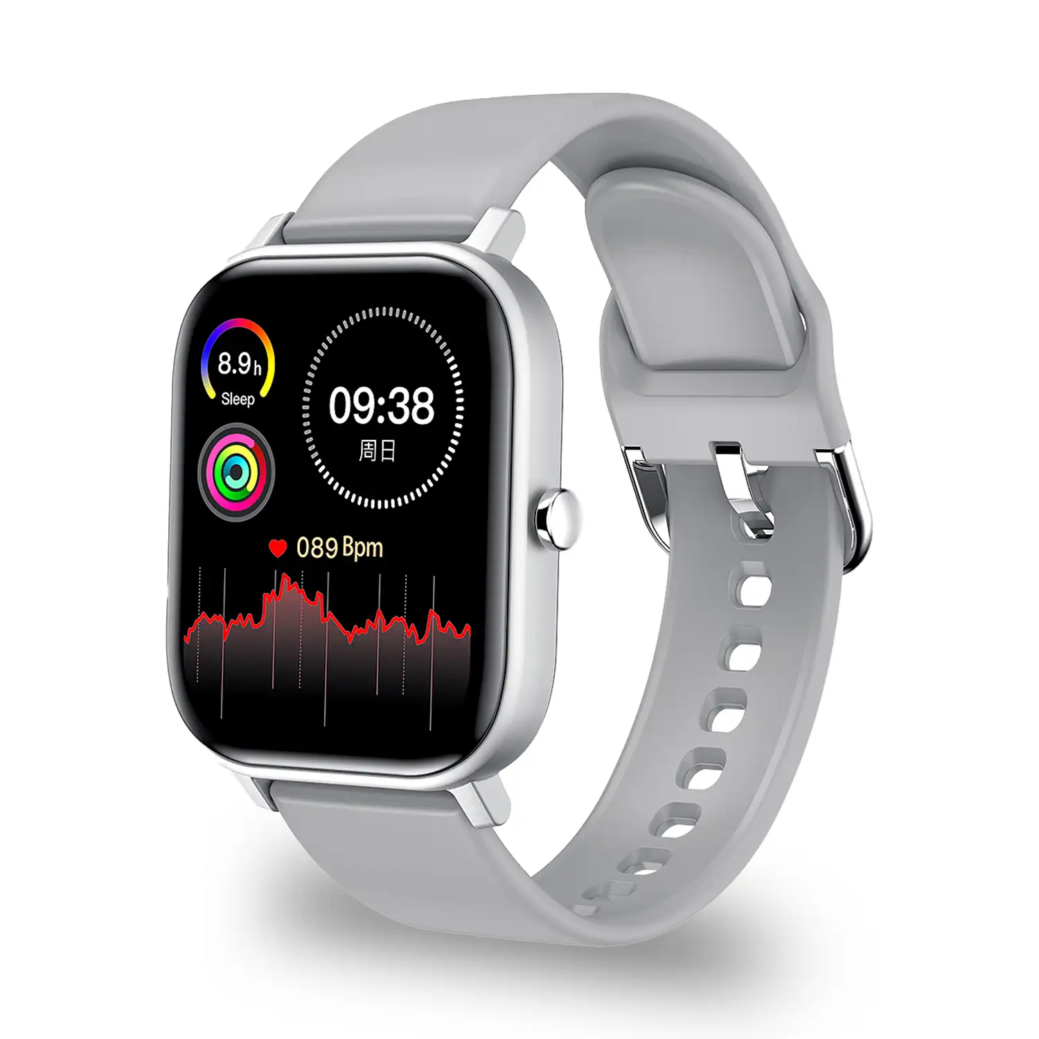 Smartwatch L18 con termómetro. Monitor de salud con ECG, O2 en sangre y monitor de tensión. Modos deportivos.