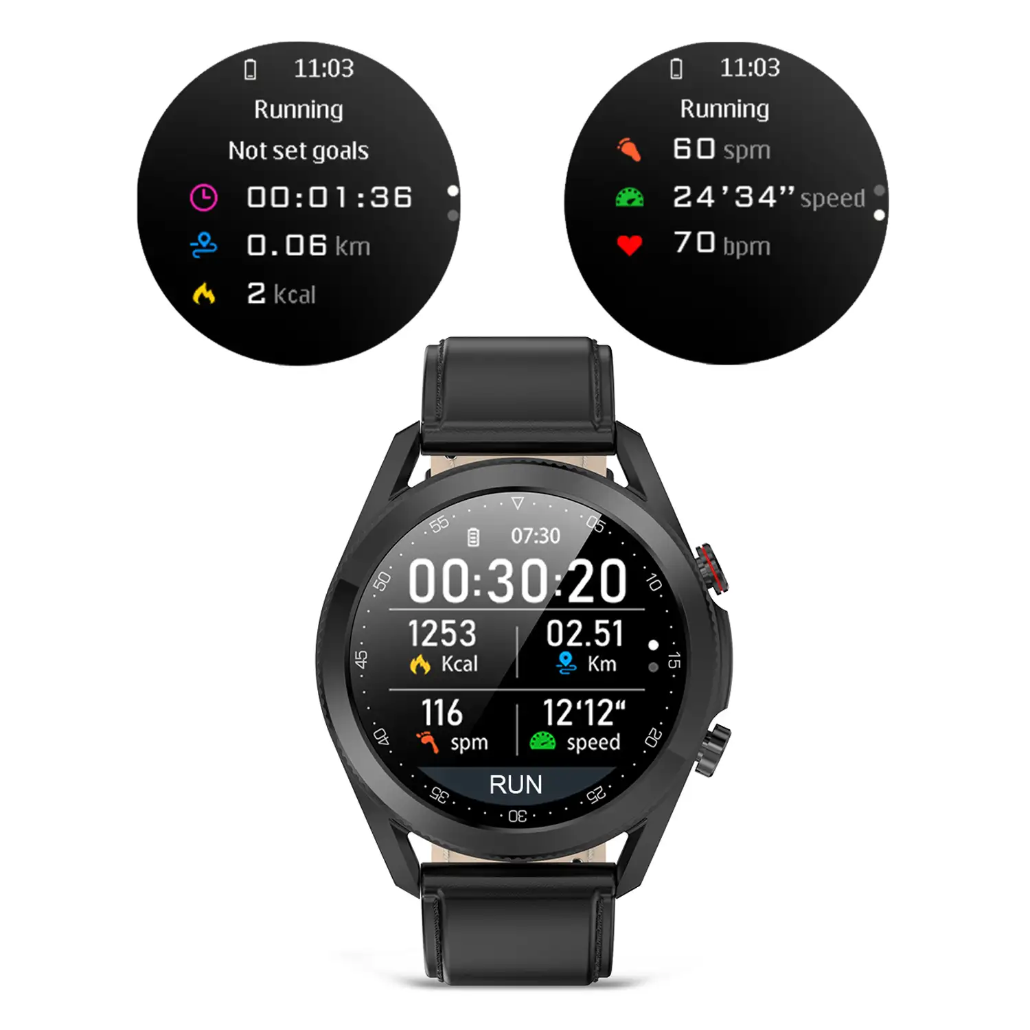 Smartwatch L19 con notificaciones de aplicaciones. Monitor de salud con ECG, monitor de tensión y de oxígeno en sangre.