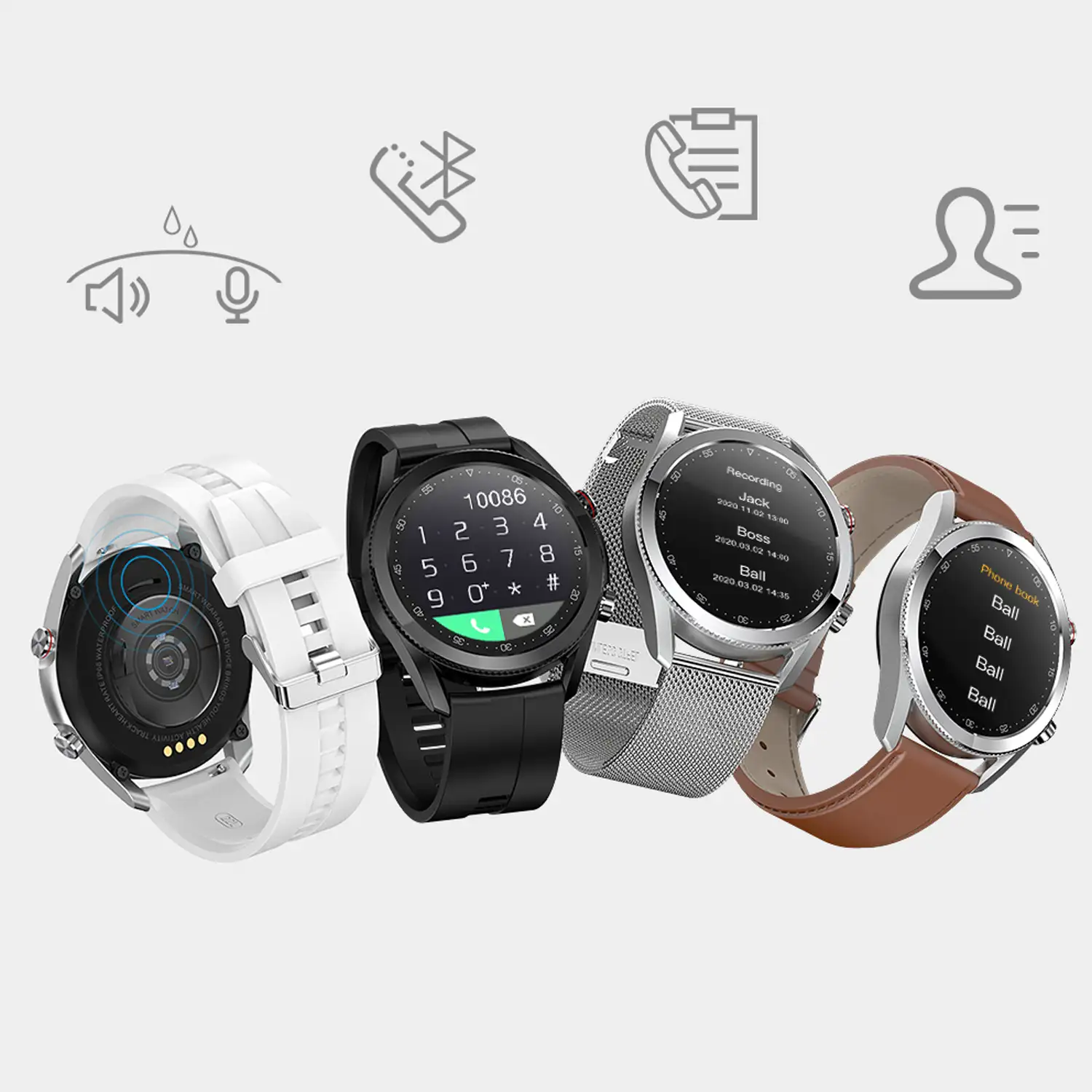 Smartwatch L19 con notificaciones de aplicaciones. Monitor de salud con ECG, monitor de tensión y de oxígeno en sangre.