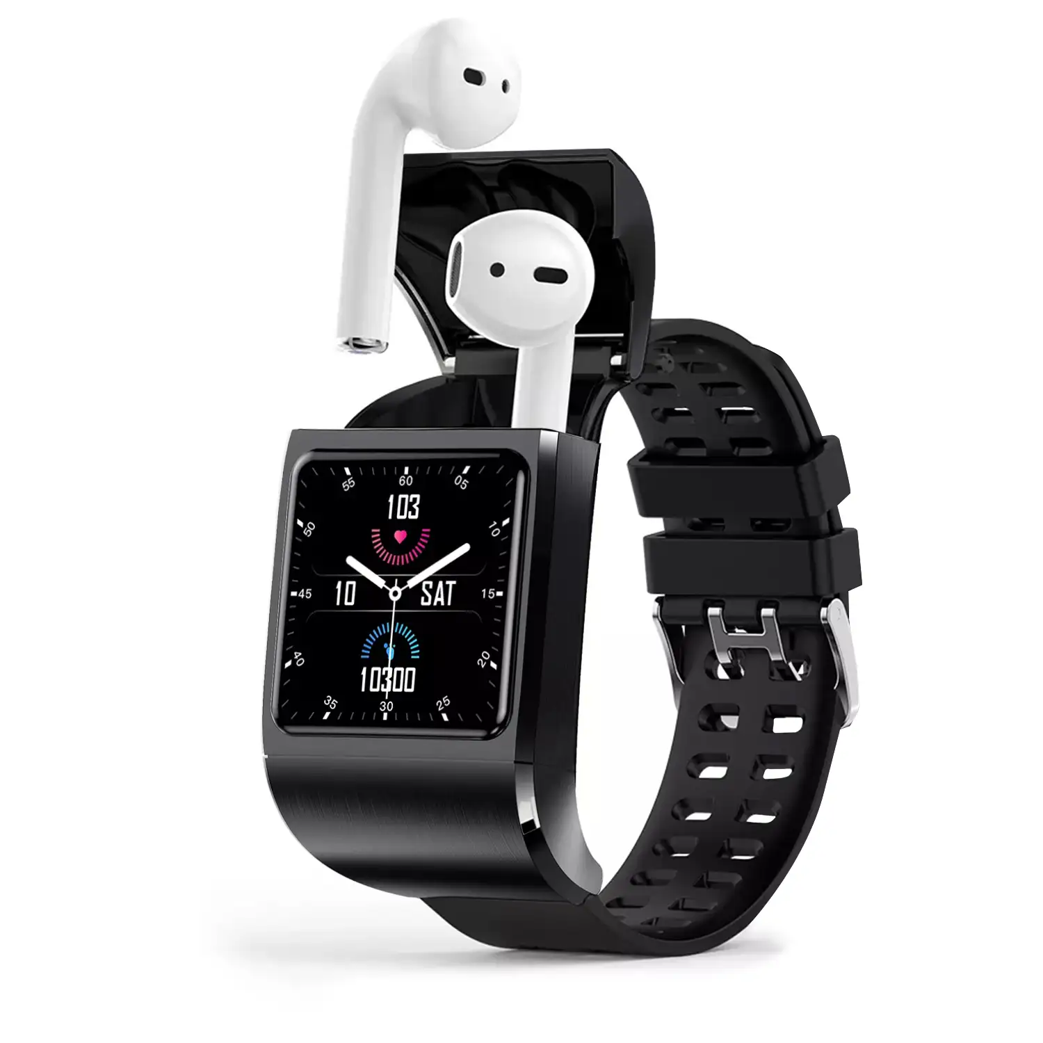 Smartwatch G36 Pro con auriculares Bluetooth 5.0 TWS integrados. Monitor de tension y oxigeno en sangre