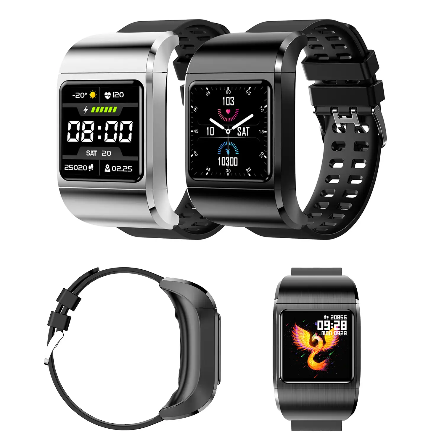 Smartwatch G36 Pro con auriculares Bluetooth 5.0 TWS integrados. Monitor de tensión y oxígeno en sangre; modo multideportivo.