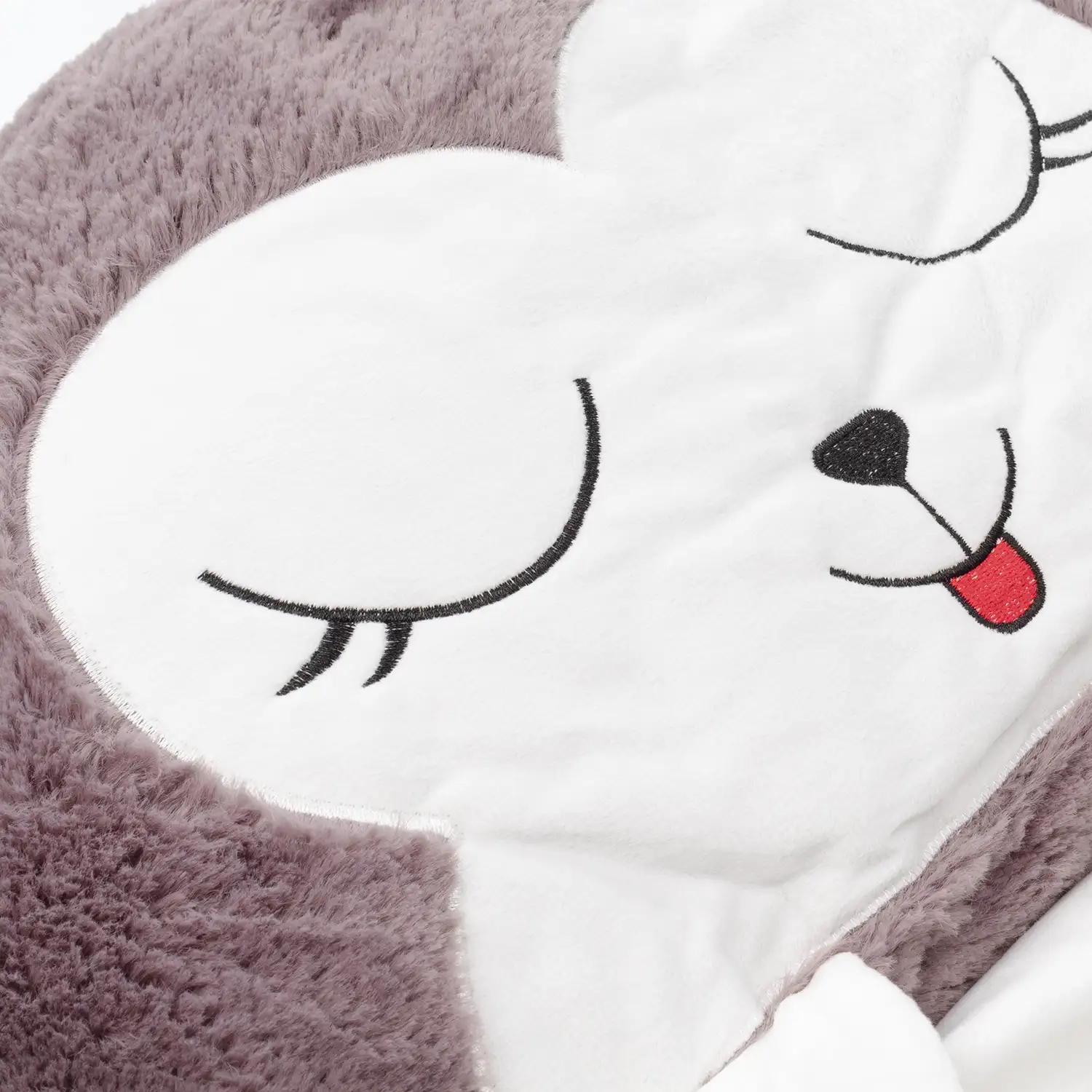 Saco de dormir convertible en almohada, para niños, Husky. Tacto peluche. Grande /L: 170x70cm.