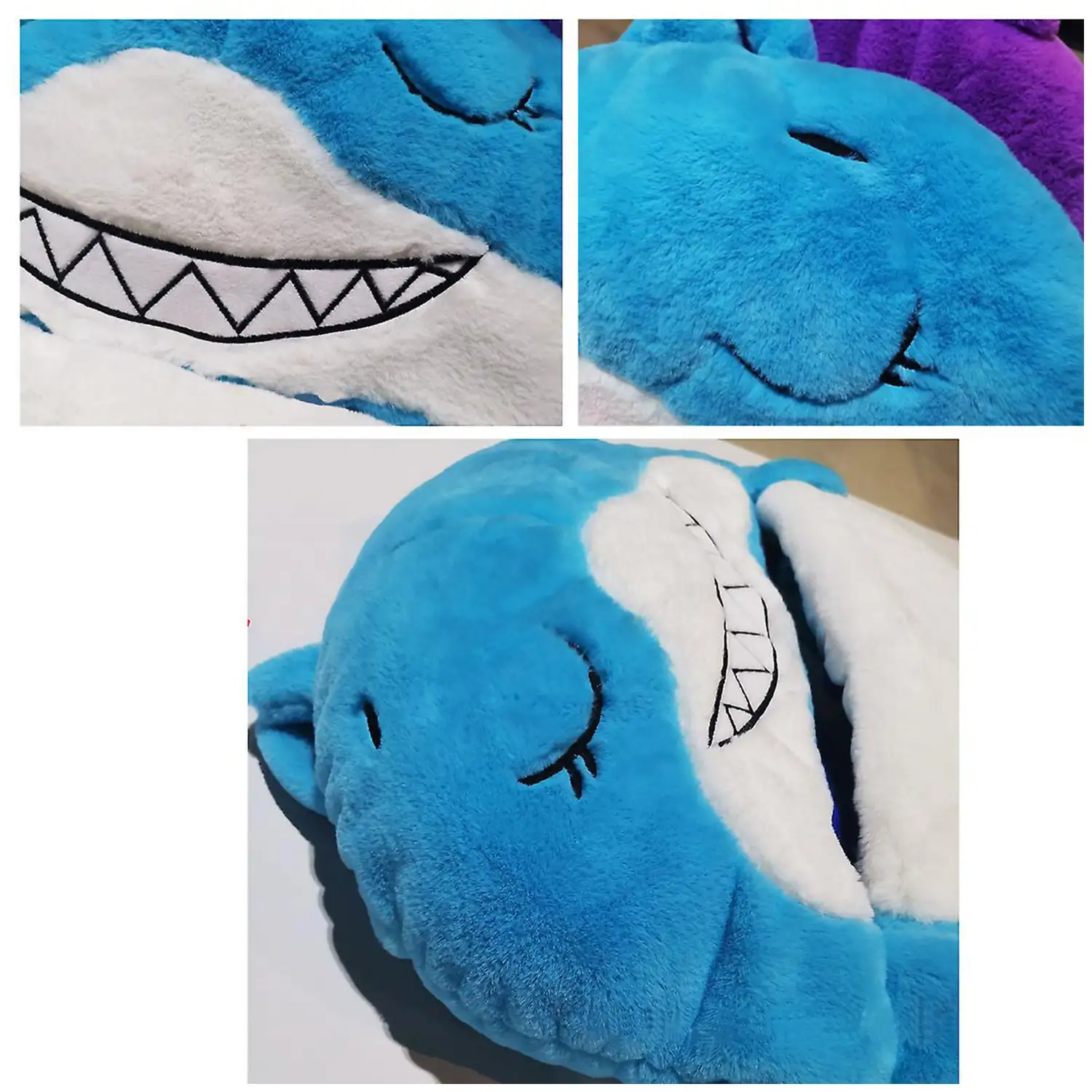 Saco de dormir convertible en almohada, para niños, Ballena Azul. Tacto peluche. Grande /L: 170x70cm.