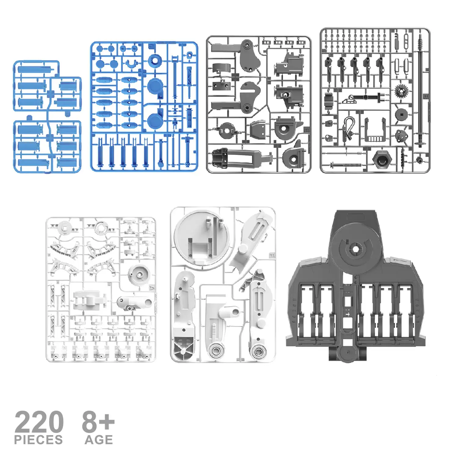 Manipulador hidráulico 3 en 1 para construir. 220 piezas.