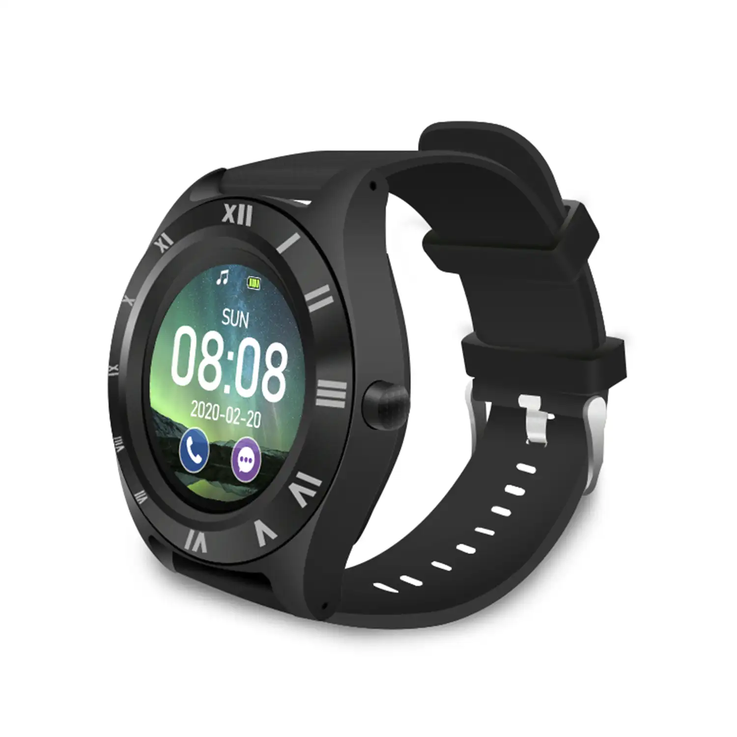 Smartwatch M11 multifunción con cámara, podómetro, aviso de llamadas, notificaciones. App para Android. Opción de SIM y micro SD.
