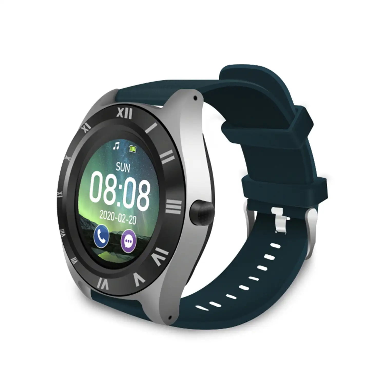 Smartwatch M11 multifunción con cámara, podómetro, aviso de llamadas, notificaciones. App para Android. Opción de SIM y micro SD.