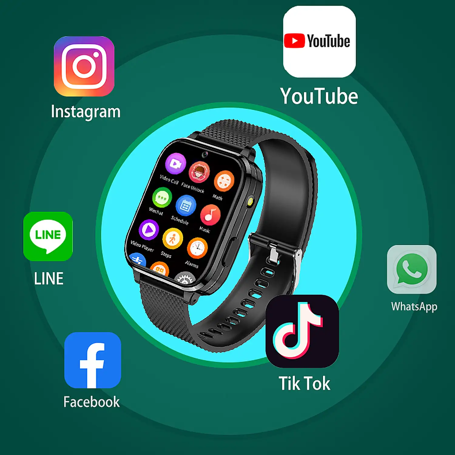 Smartwatch Phone T36 4G con SO Android incorporado. Funciones