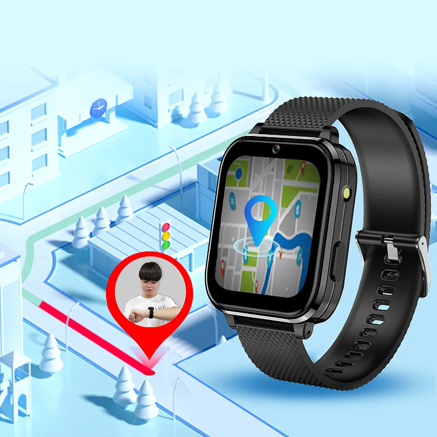 Smartwatch Phone T36 4G con SO Android incorporado. Funciones avanzadas y localizador  GPS, Wifi y LBS.